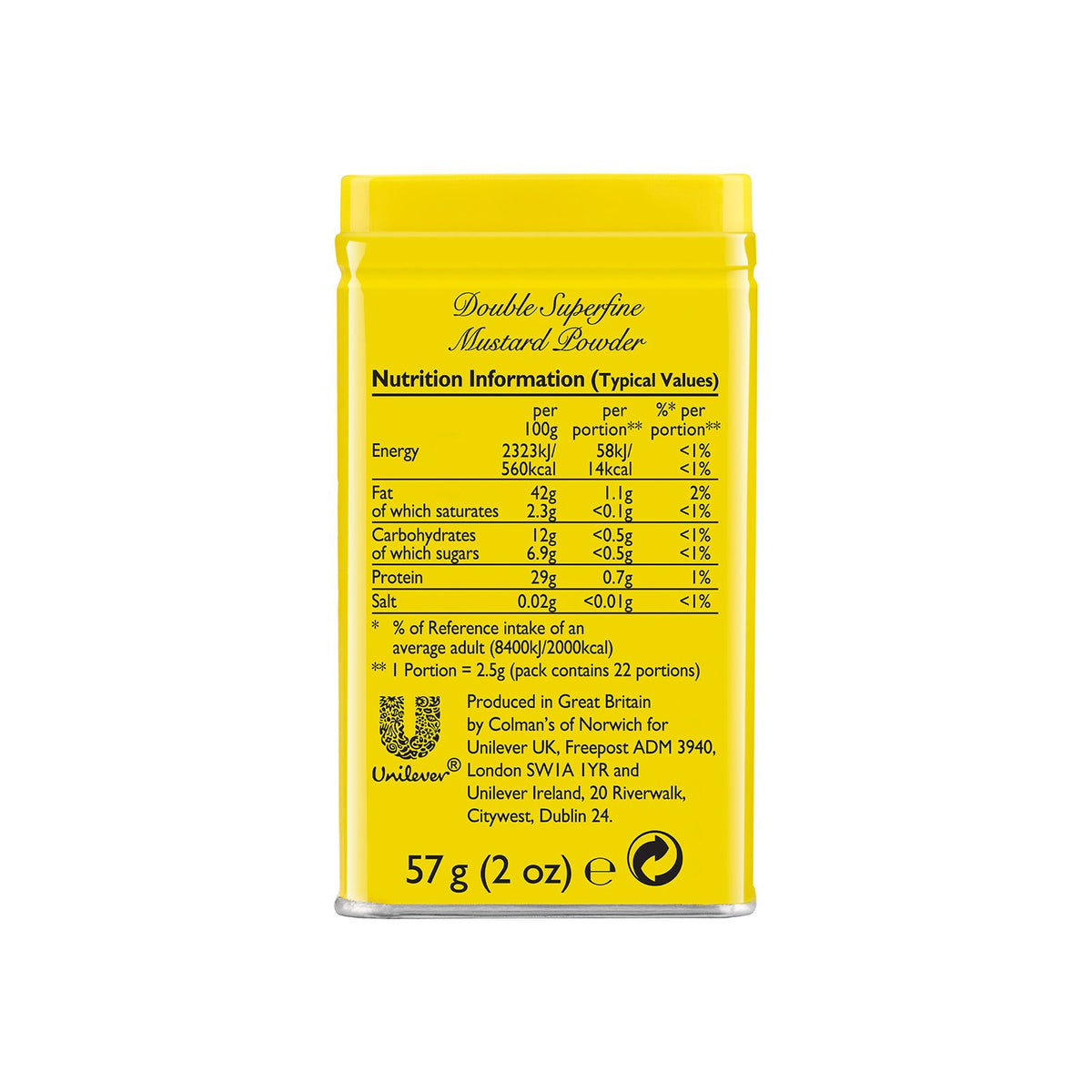 Colman's Original Senfpulver, English Mustard veganes Senfmehl ohne künstliche Zusätze