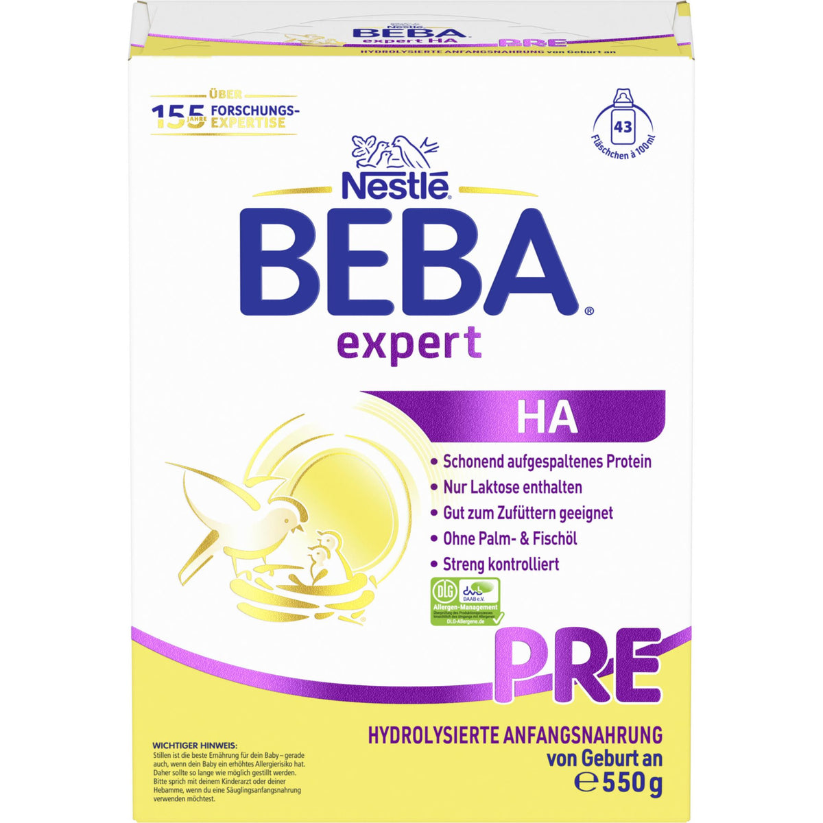 Nestlé BEBA EXPERT HA PRE Hydrolisierte Anfangsnahrung