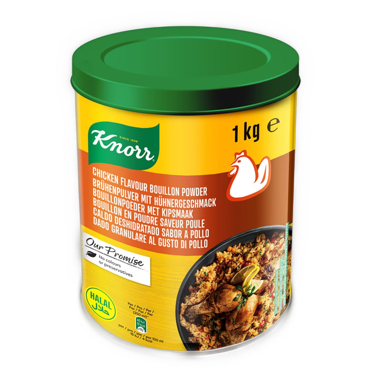 KNORR HALAL Bouillon Huhn, Klare Hühnerbrühe Halal