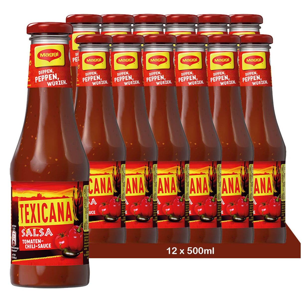 MAGGI Texicana Salsa | Tomaten-Chilli-Soße als Dip und Würzsauce |