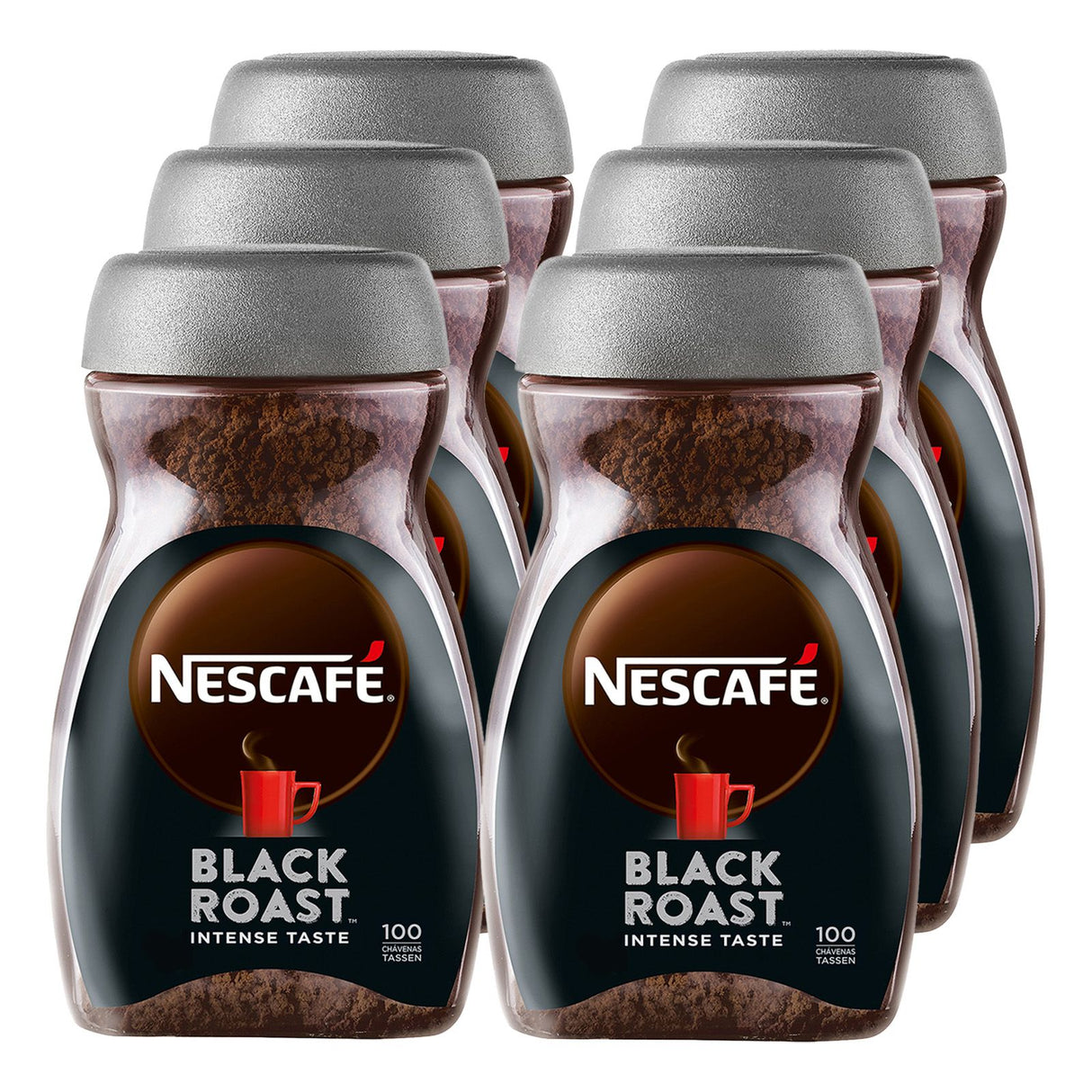 Nescafé Classic Black Roast, café soluble en grains de café torréfié foncé