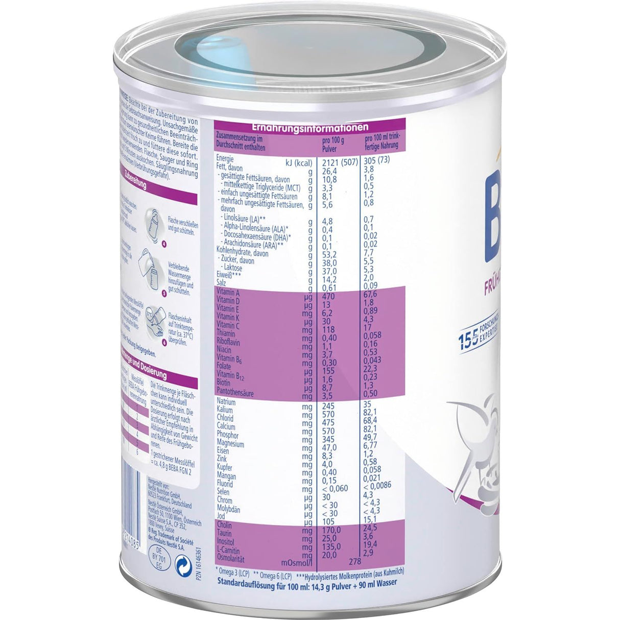 Nestlé BEBA Frühgeborenennahrung Stufe 2