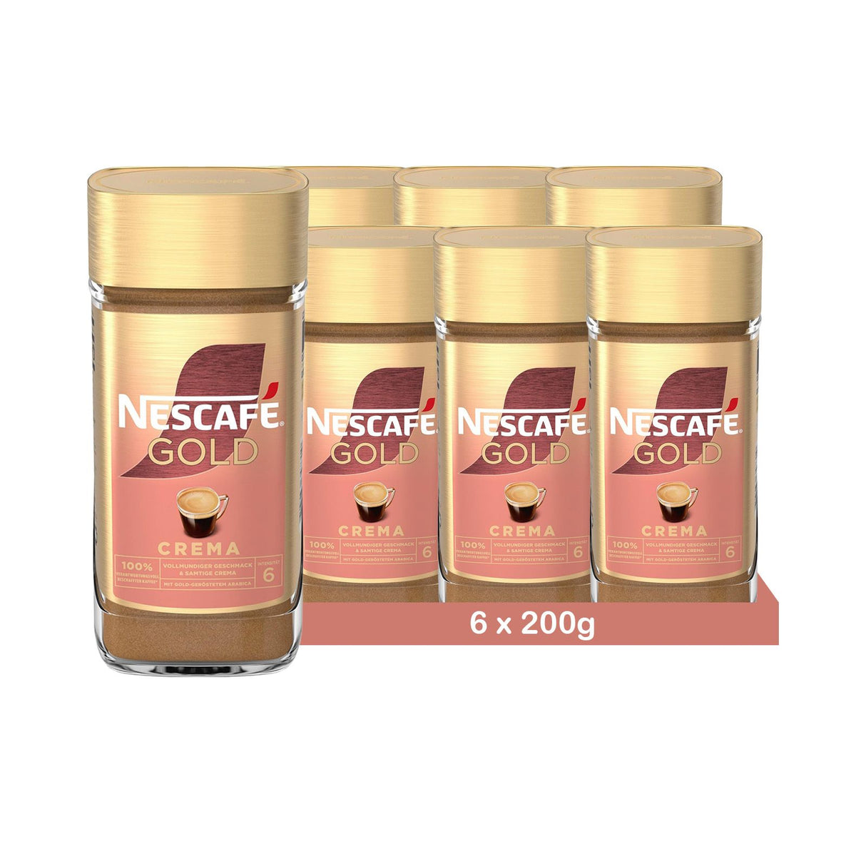 NESCAFÉ Gold Crema löslicher Bohnenkaffee, mit samtiger Crema