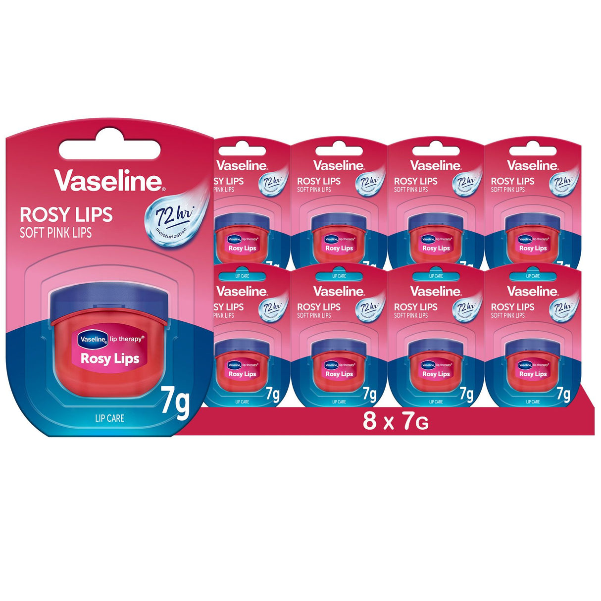 Vaseline Lip Therapy 7G Rosy | Pflegender Lippenbalsam für optimale Feuchtigkeit | Doppelpack