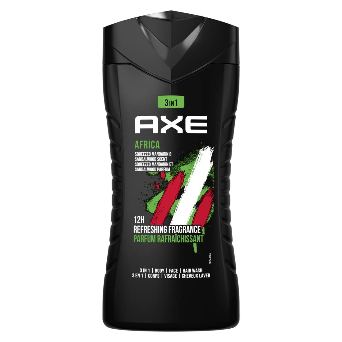 AXE Africa Set cadeau avec trousse de toilette pour hommes, avec spray pour le corps 150ml, gel douche 250ml et après-rasage