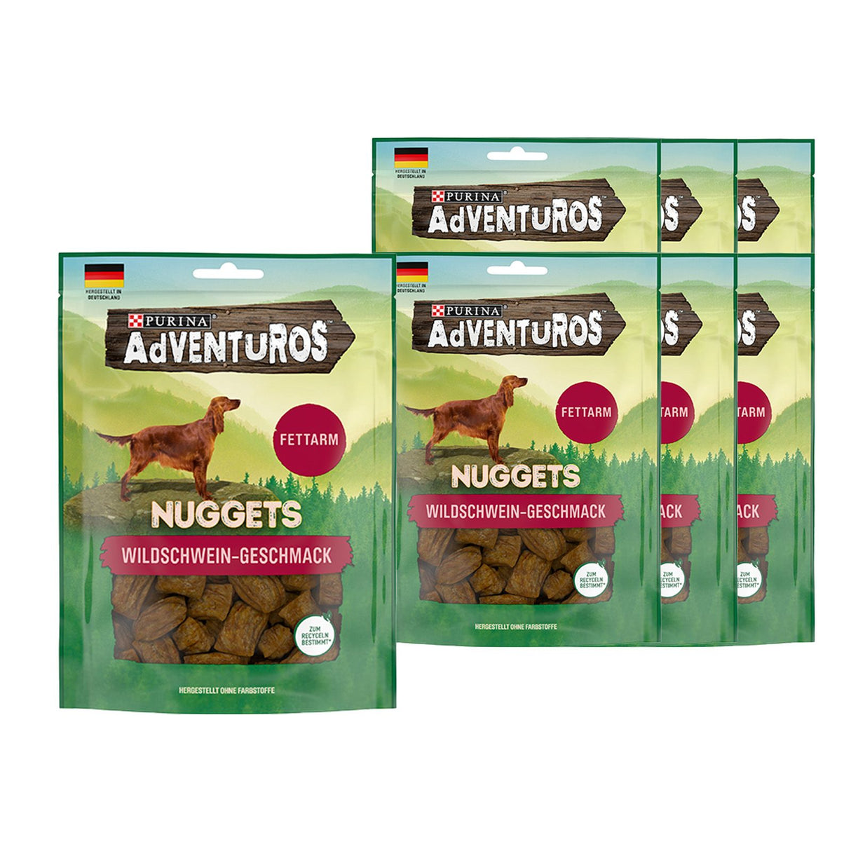 ADVENTuROS Nuggets Hundeleckerli fettarm, mit Wildschweingeschmack 90g Beutel