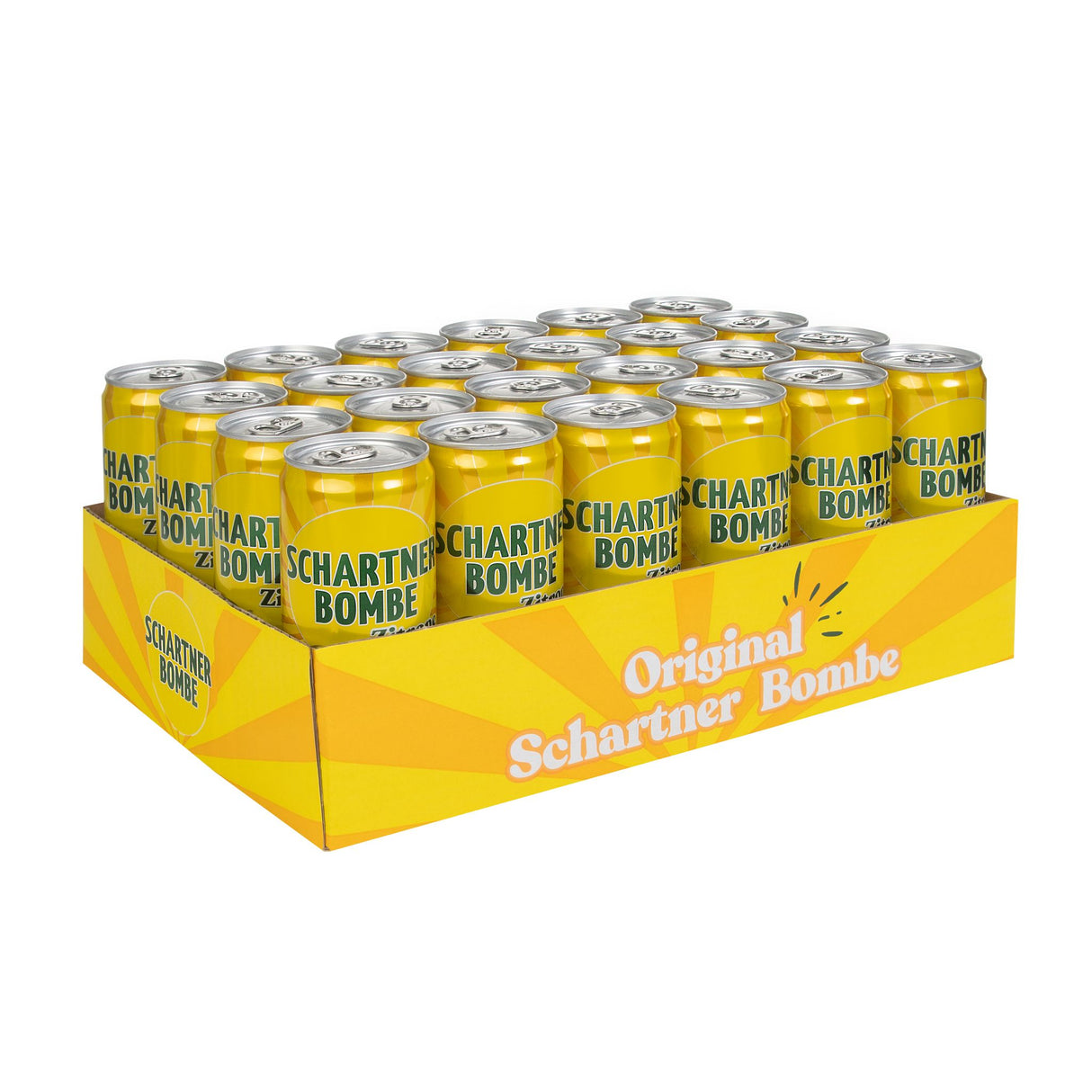 Schartner Bombe Orange, fruchtig spritzige Limonade mit, Softgetränk in Dose