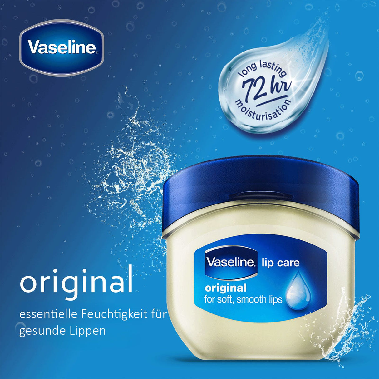 Vaseline Lip Therapy 7G Das Original | Pflegender Lippenbalsam für optimale Feuchtigkeit
