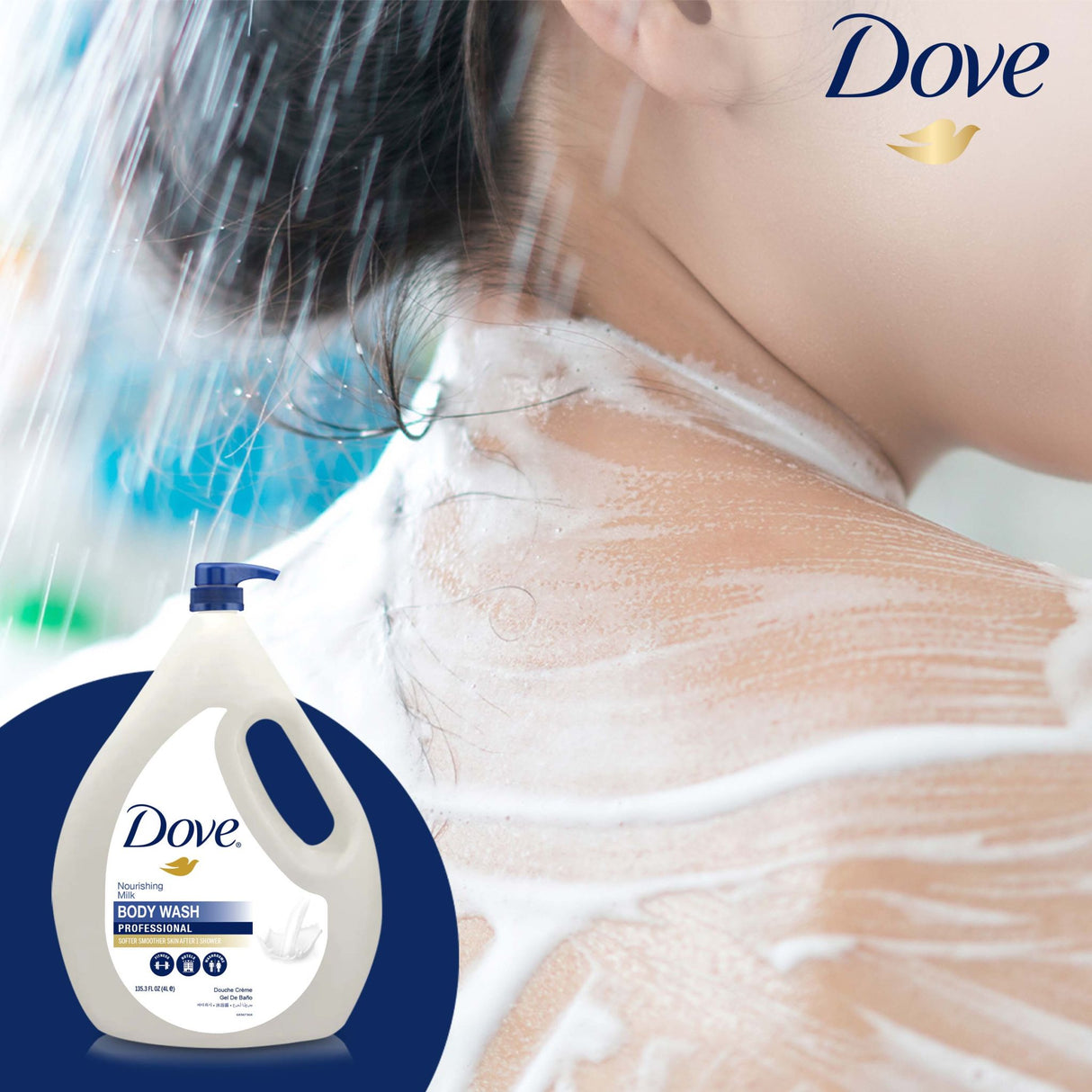 Dove Pro Nourishing Bodymilk | Crème Douche | Soin riche pour une peau agréablement douce | Bigpack