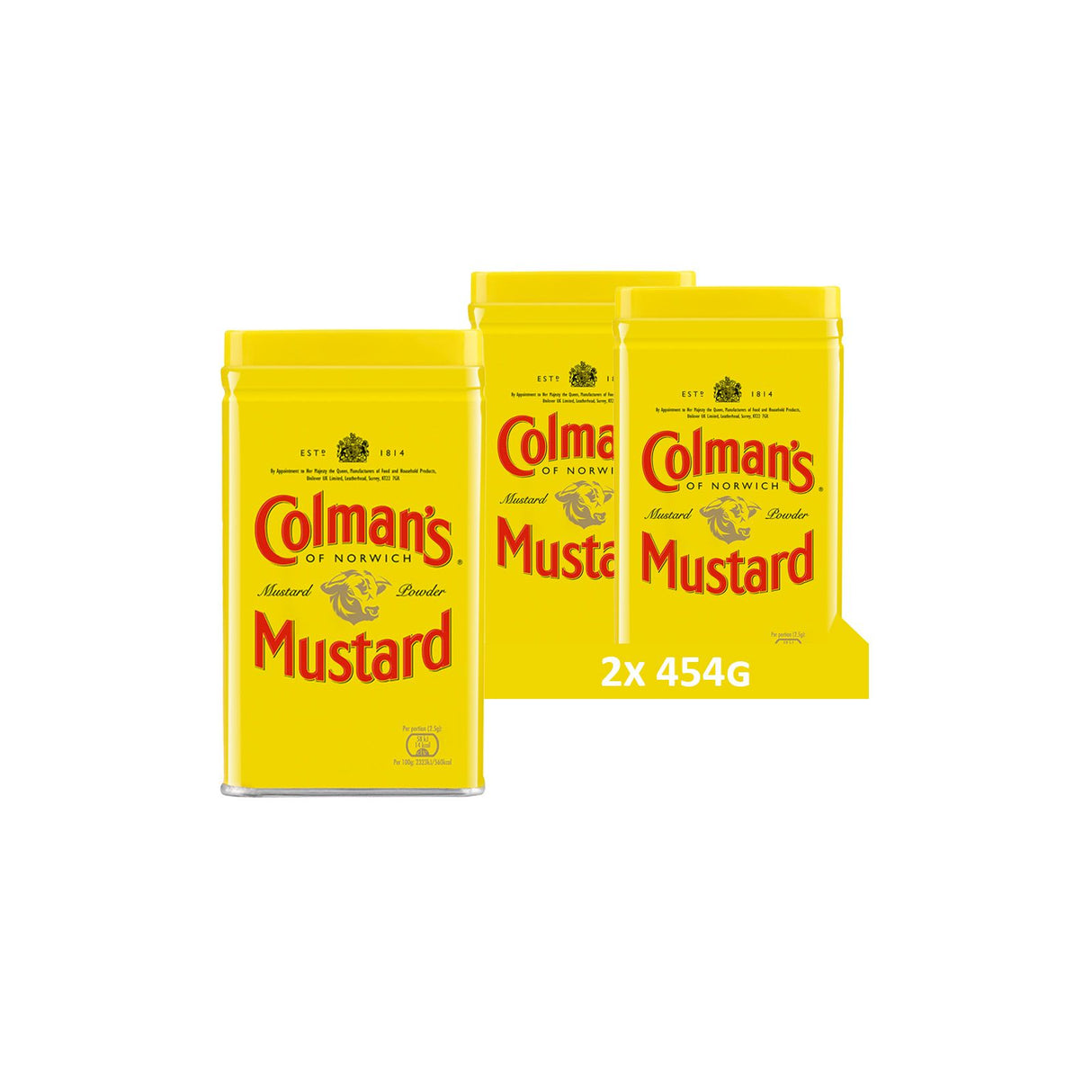Colman's moutarde anglaise originale en poudre, Farine de moutarde anglaise superfine et vegane sans additifs artificiels