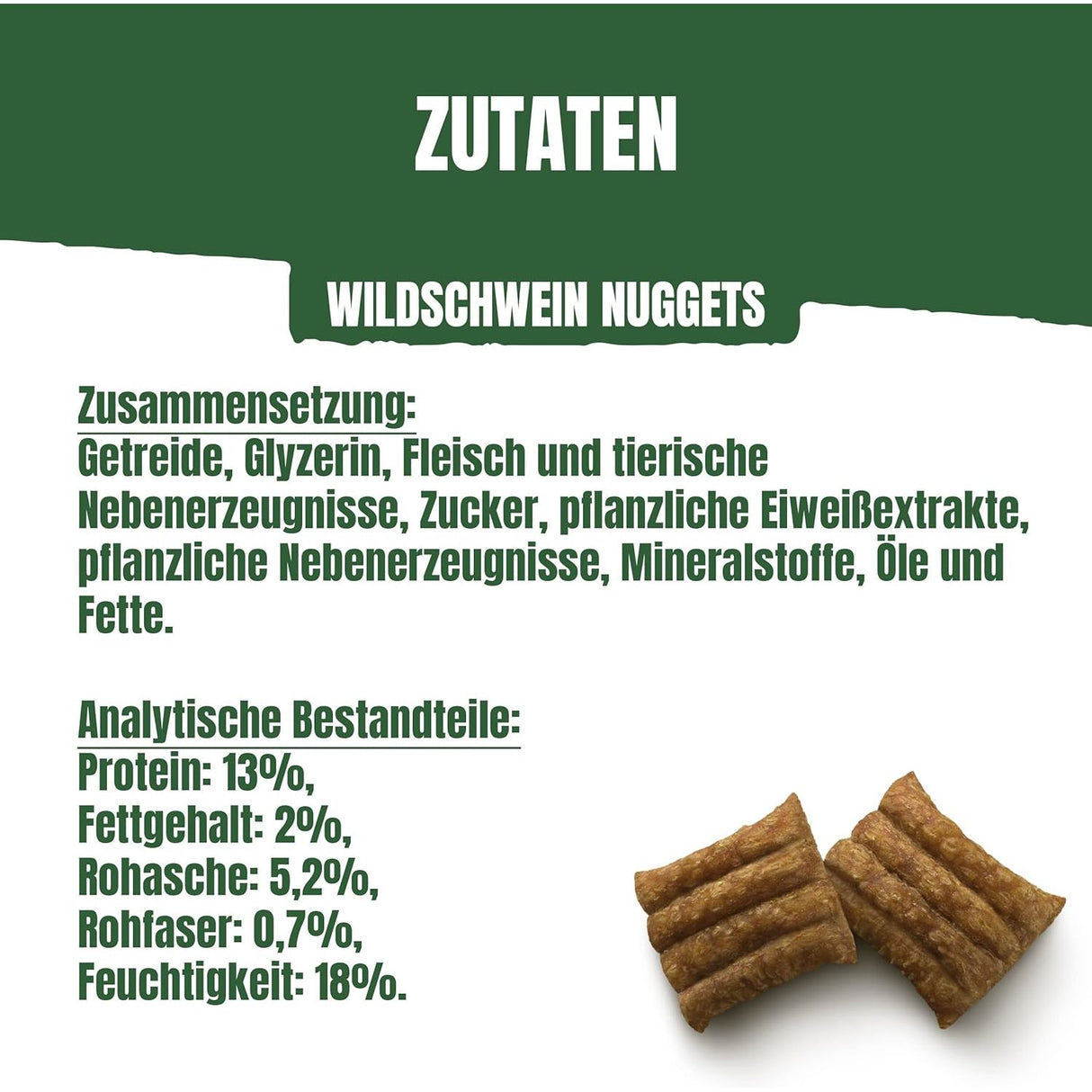 ADVENTuROS Nuggets Hundeleckerli fettarm, mit Wildschweingeschmack 90g Beutel