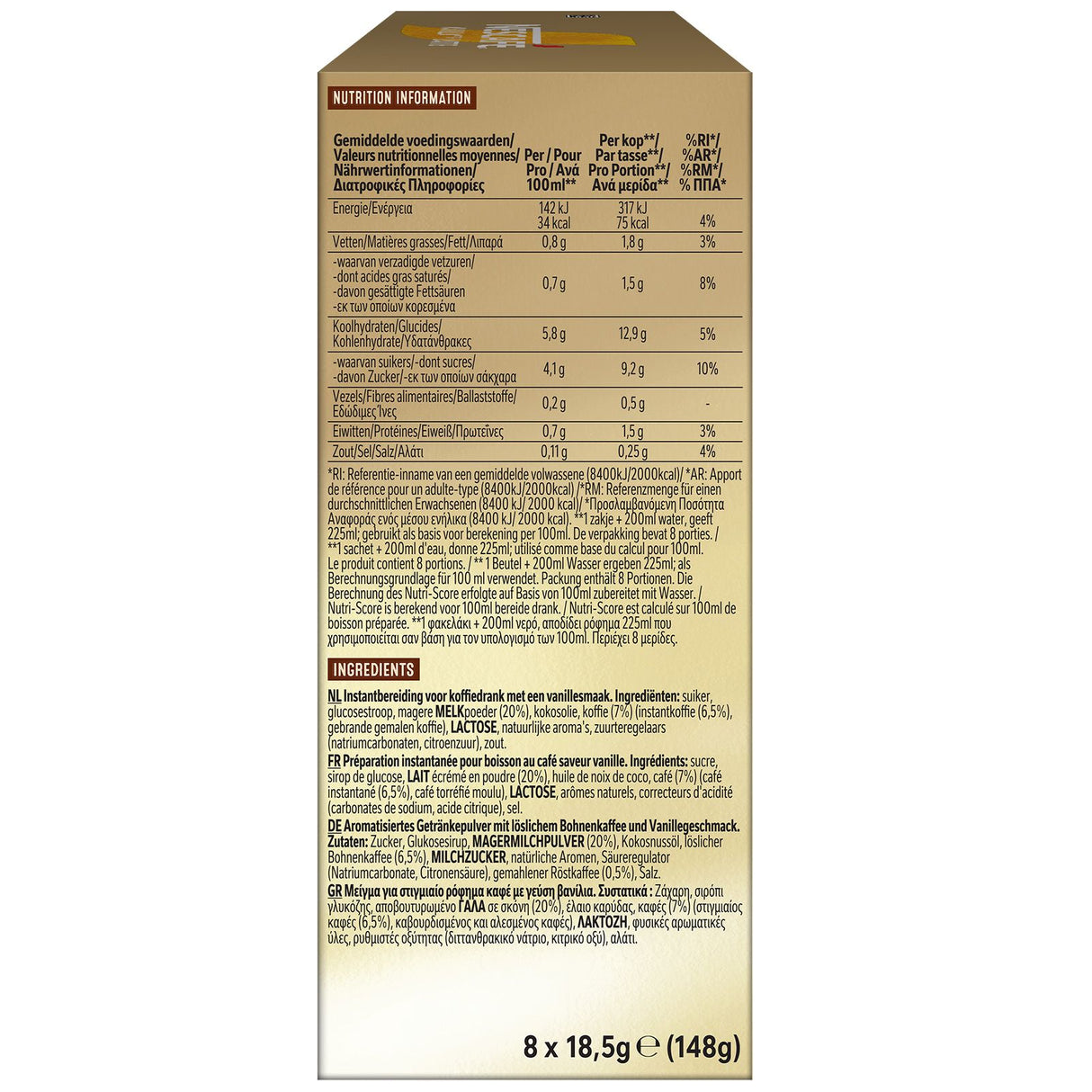 NESCAFÉ Gold Typ Latte Vanilla, löslicher Bohnenkaffee