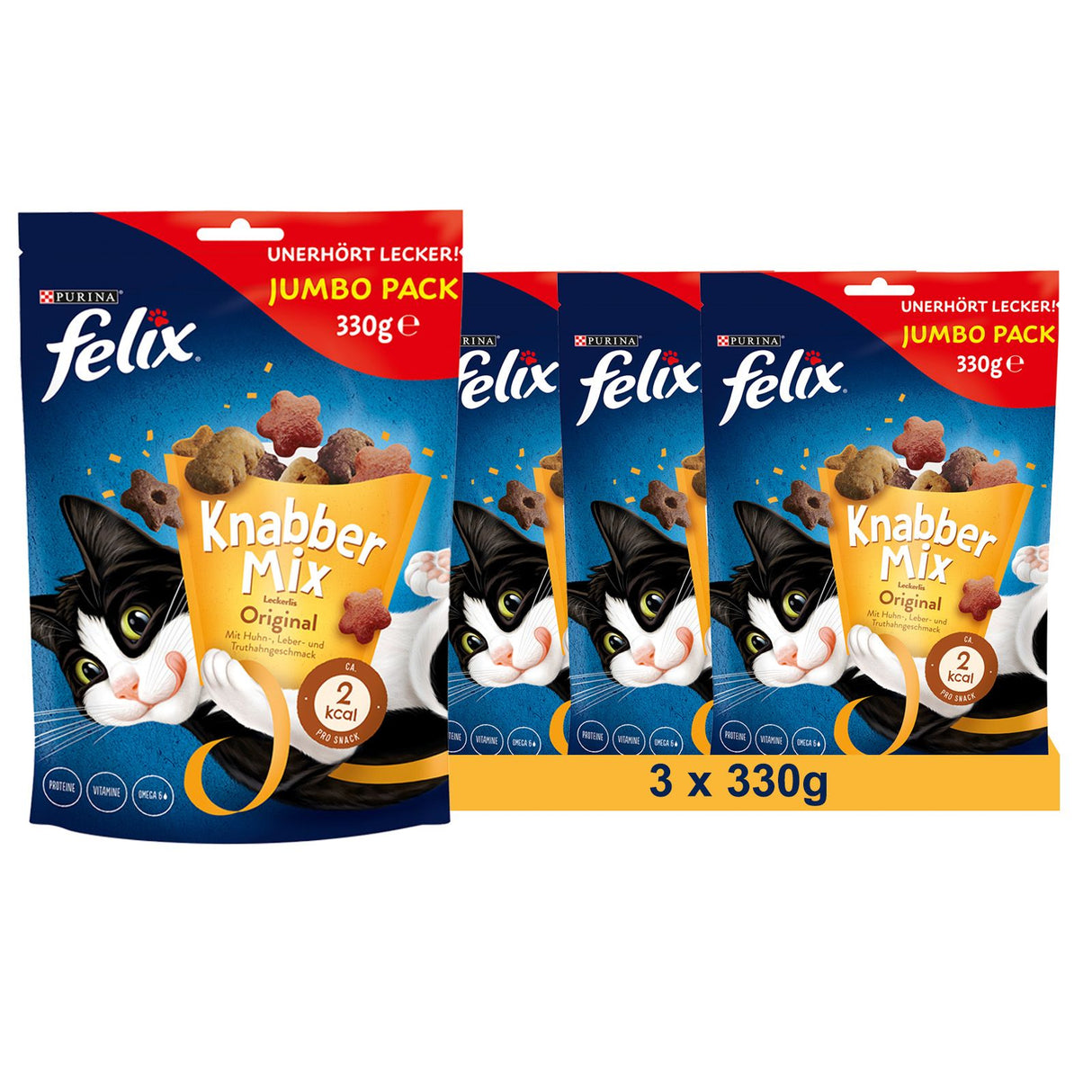 FELIX Knabber Mix Original Knuspriger Katzensnack