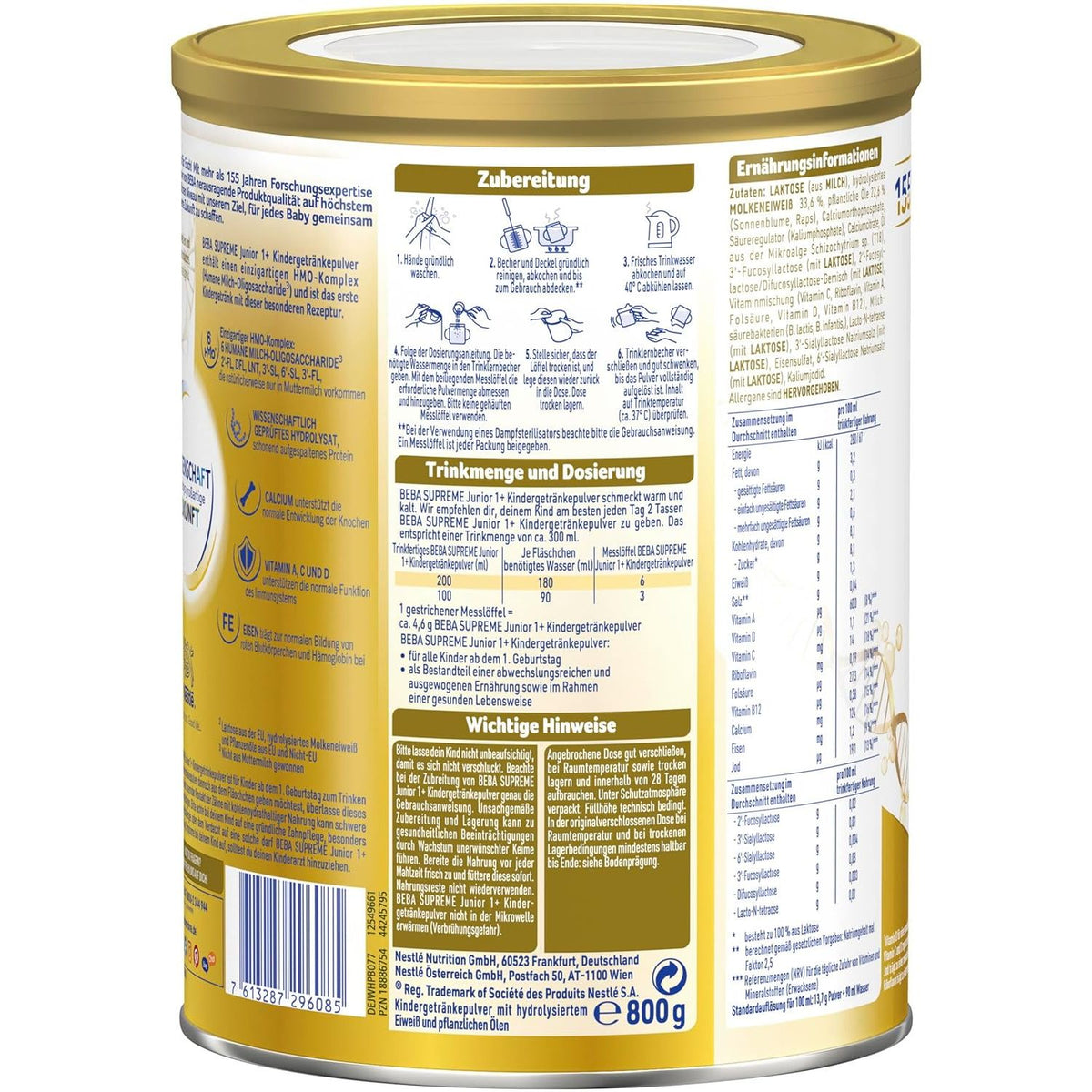 Nestlé BEBA Supreme Junior 1+ Kindermilch