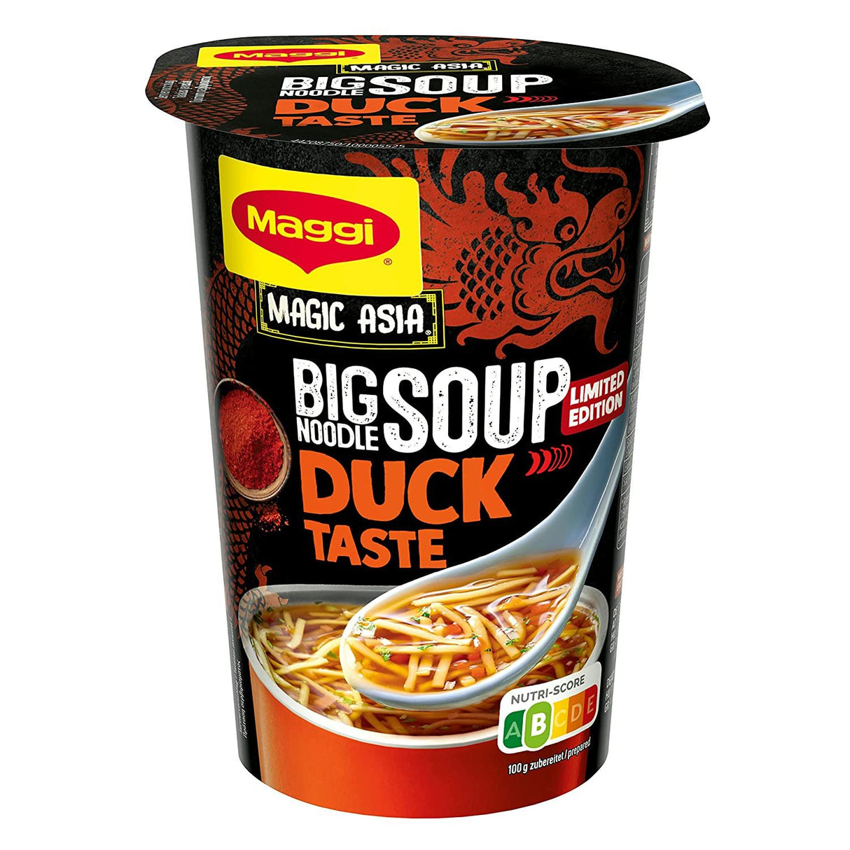 Instant Nudel-Suppe, asiatisch gewürzt, Geschmack Ente