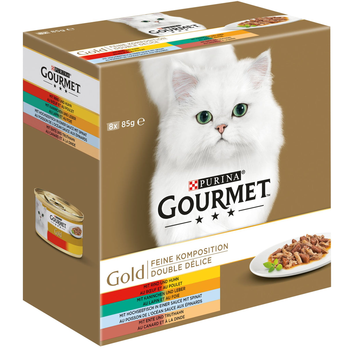 GOURMET Gold Feine Komposition Katzenfutter nass, Sorten-Mix