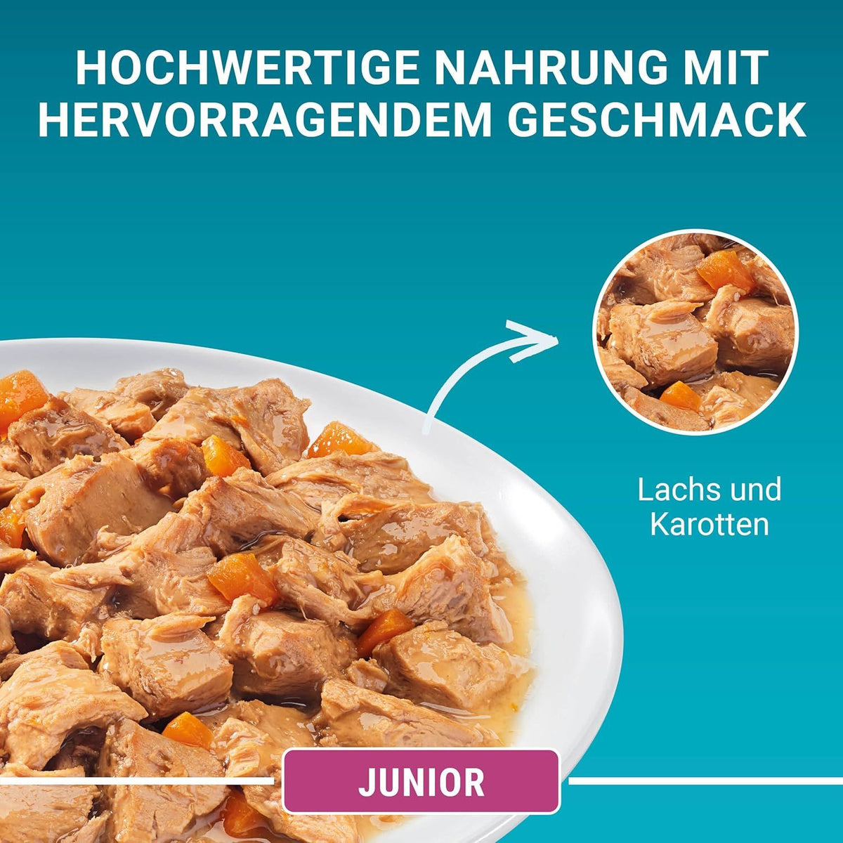 PURINA ONE Junior Kittenfutter nass mit Lachs & Karotten