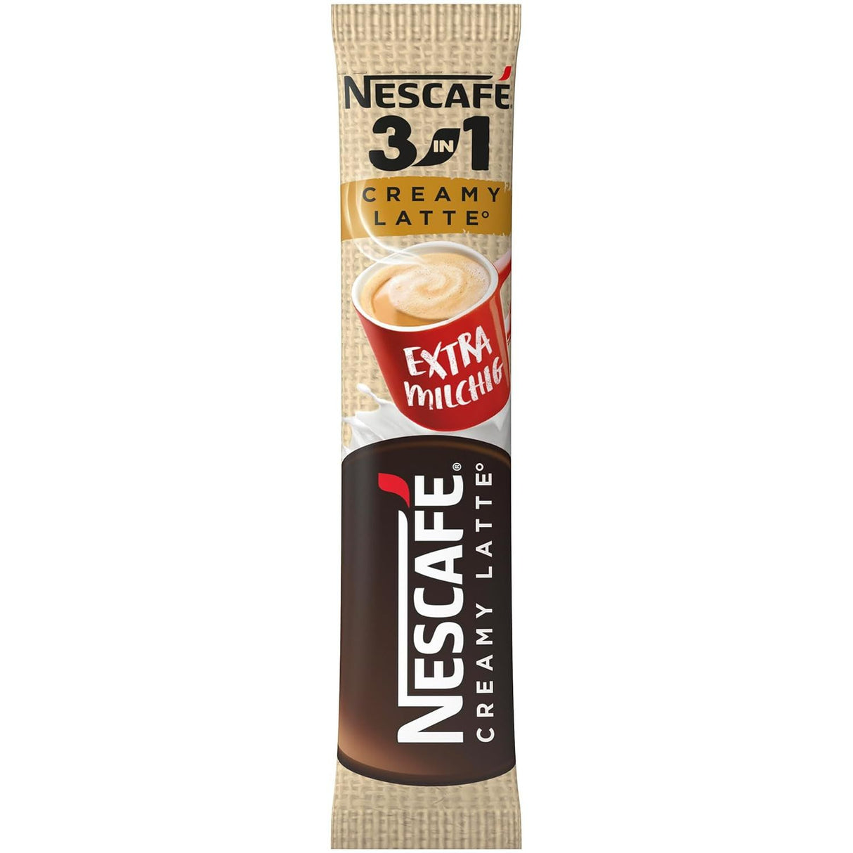 NESCAFÉ 3in1 Creamy Latte Getränkepulver-Sticks, löslicher Bohnenkaffee