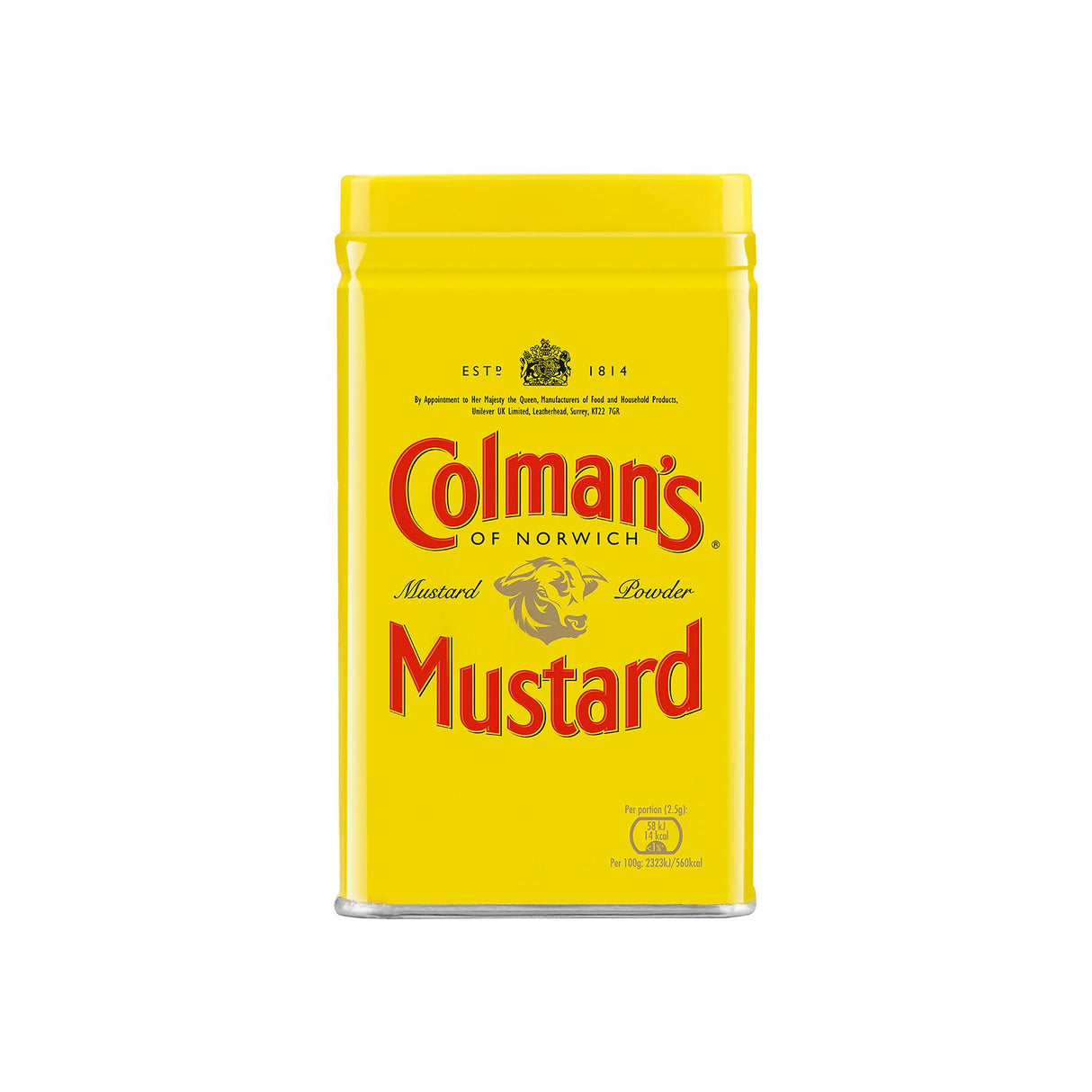 Colman's moutarde anglaise originale en poudre, Farine de moutarde anglaise superfine et vegane sans additifs artificiels