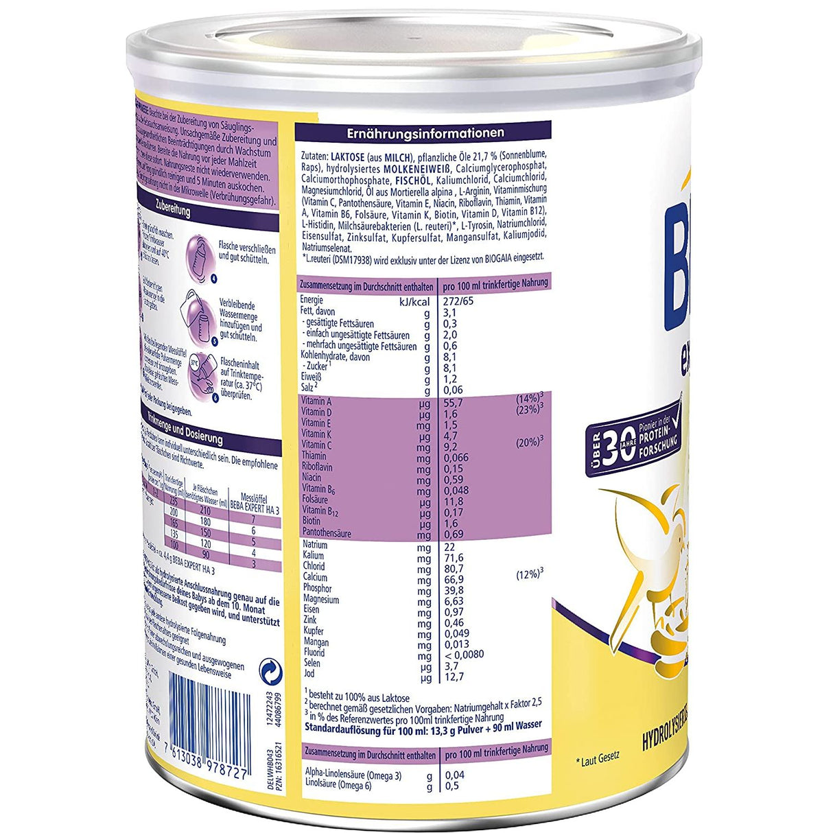 Nestlé BEBA EXPERT HA 3 Hydrolisierte Folgenahrung