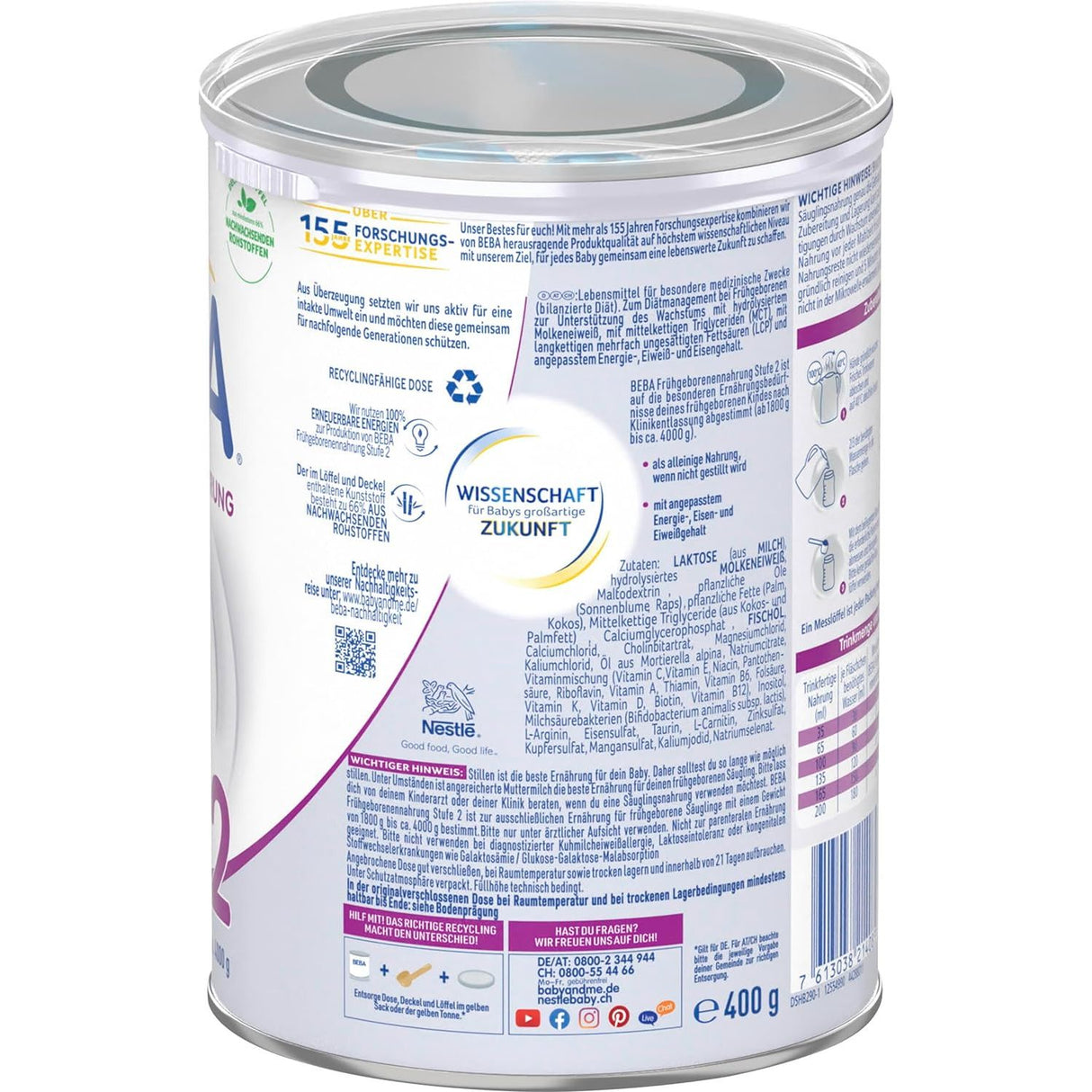 Nestlé BEBA Frühgeborenennahrung Stufe 2