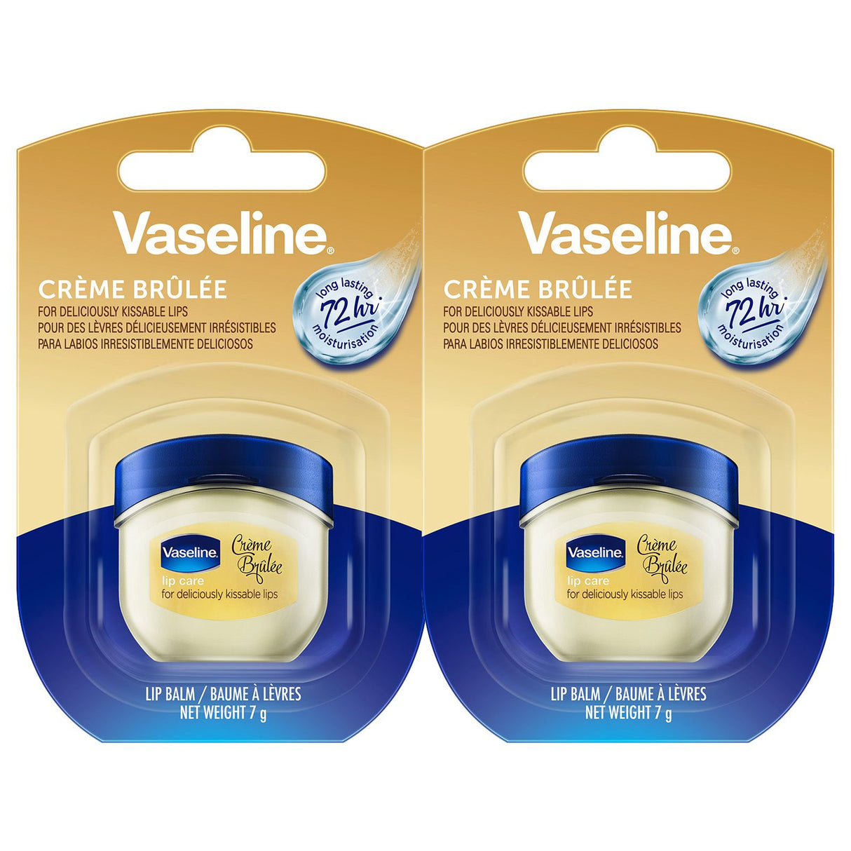 Vaseline Lip Therapy 7G Crème Brûlée | Pflegender Lippenbalsam für optimale Feuchtigkeit |