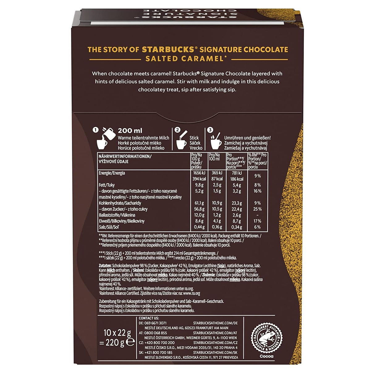 STARBUCKS Signature Chocolate Salted Caramel Sticks