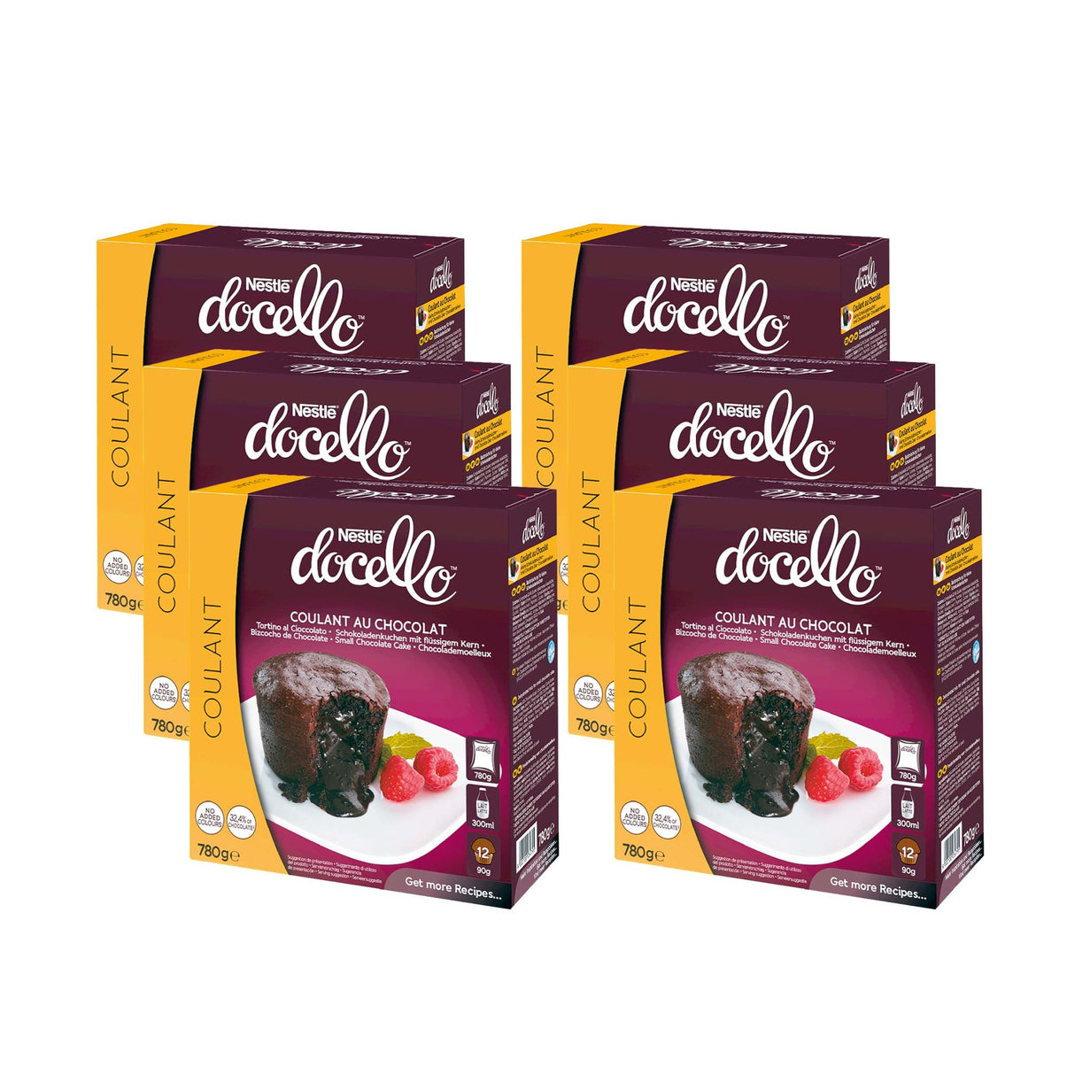 NESTLÉ DOCELLO Mélange à cuire pour gâteau au chocolat avec cœur liquide