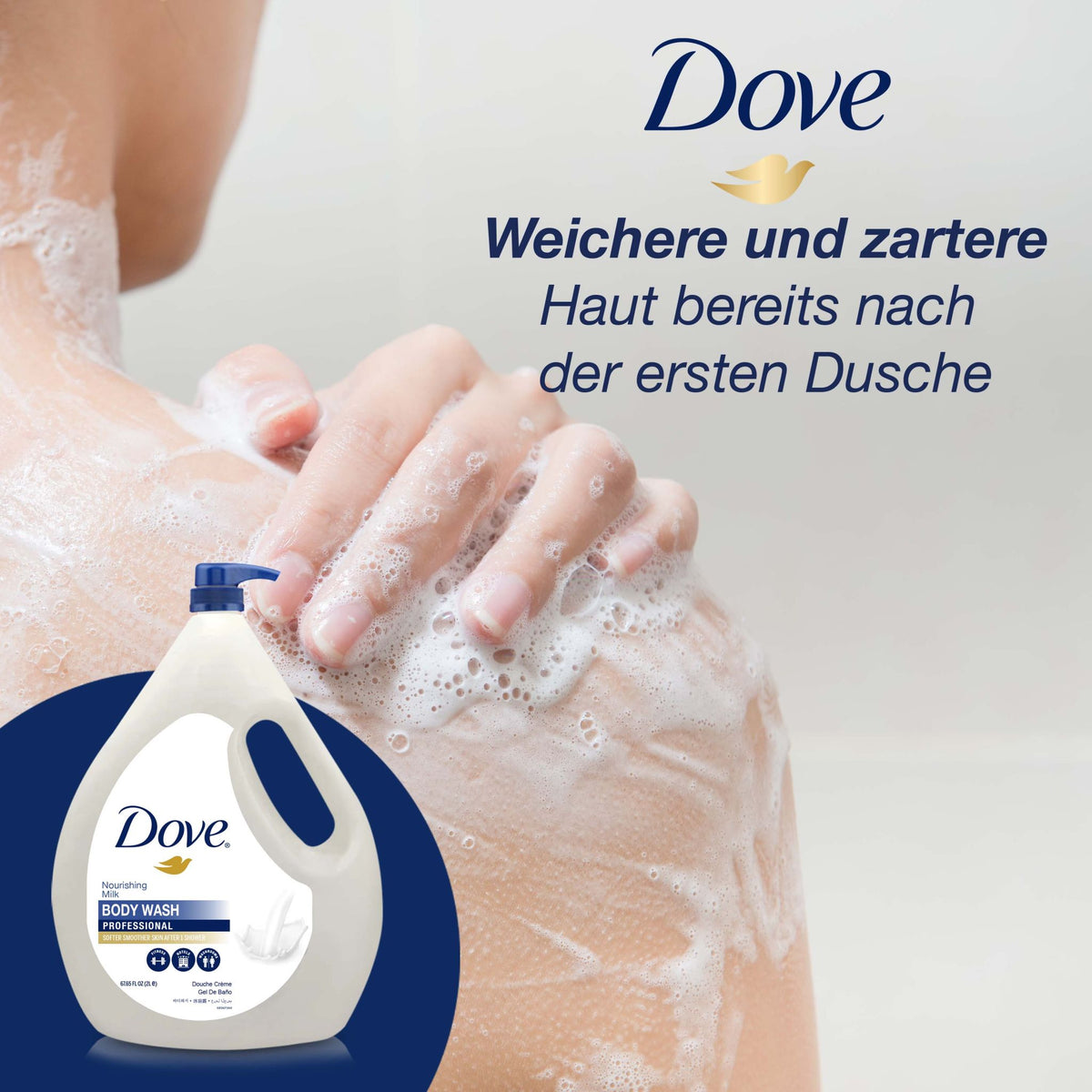 Dove Pro Nourishing Bodymilk | Creme Dusche | Reichhaltige Pflege für angenehm weiche Haut | Bigpack |