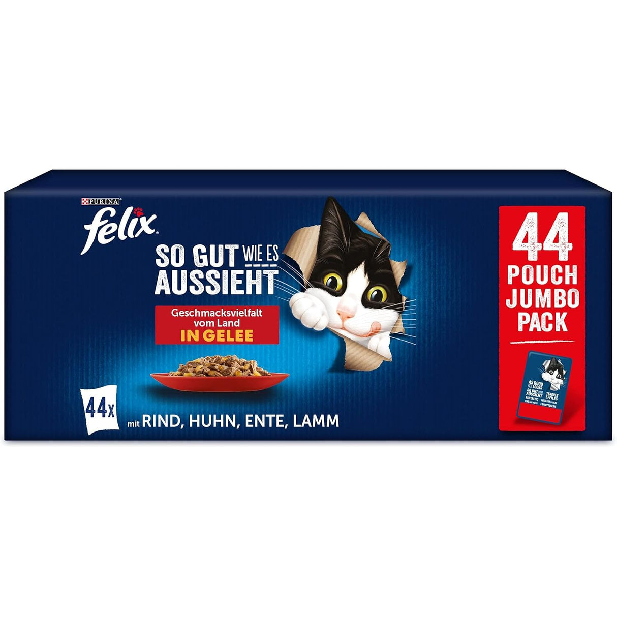 FELIX Si bon qu'il en a l'air Nourriture pour chats humide en gelée, mélange de variétés