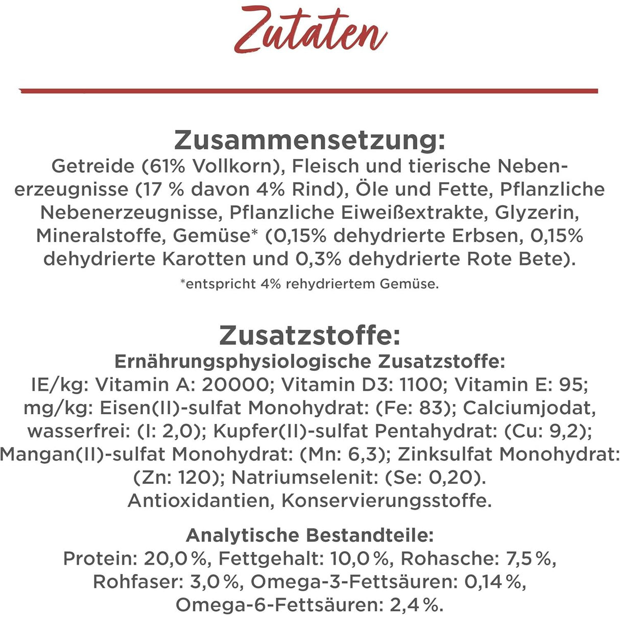 BENEFUL Original Hundefutter trocken, mit Rind und Gartengemüse