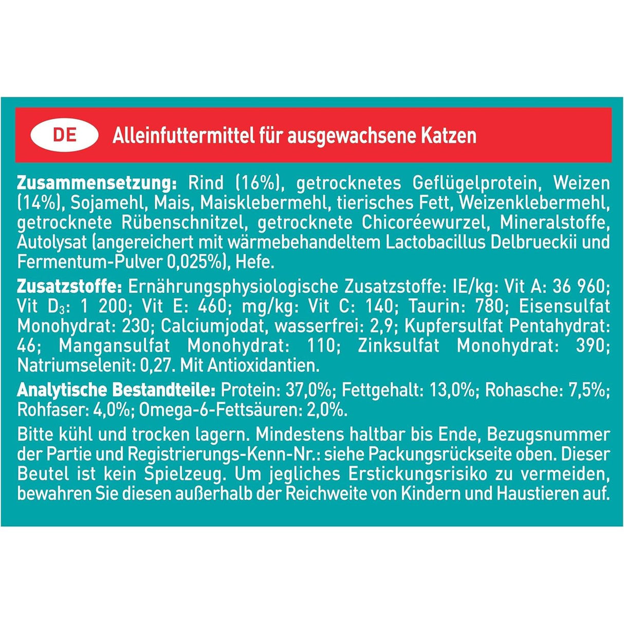 PURINA ONE STERILCAT Trockenfutter Katze mit Rind