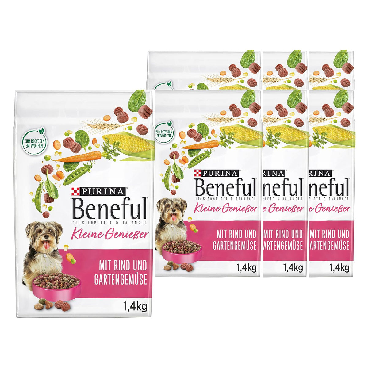 BENEFUL Petits gourmets nourriture sèche pour chiens avec bœuf et légumes
