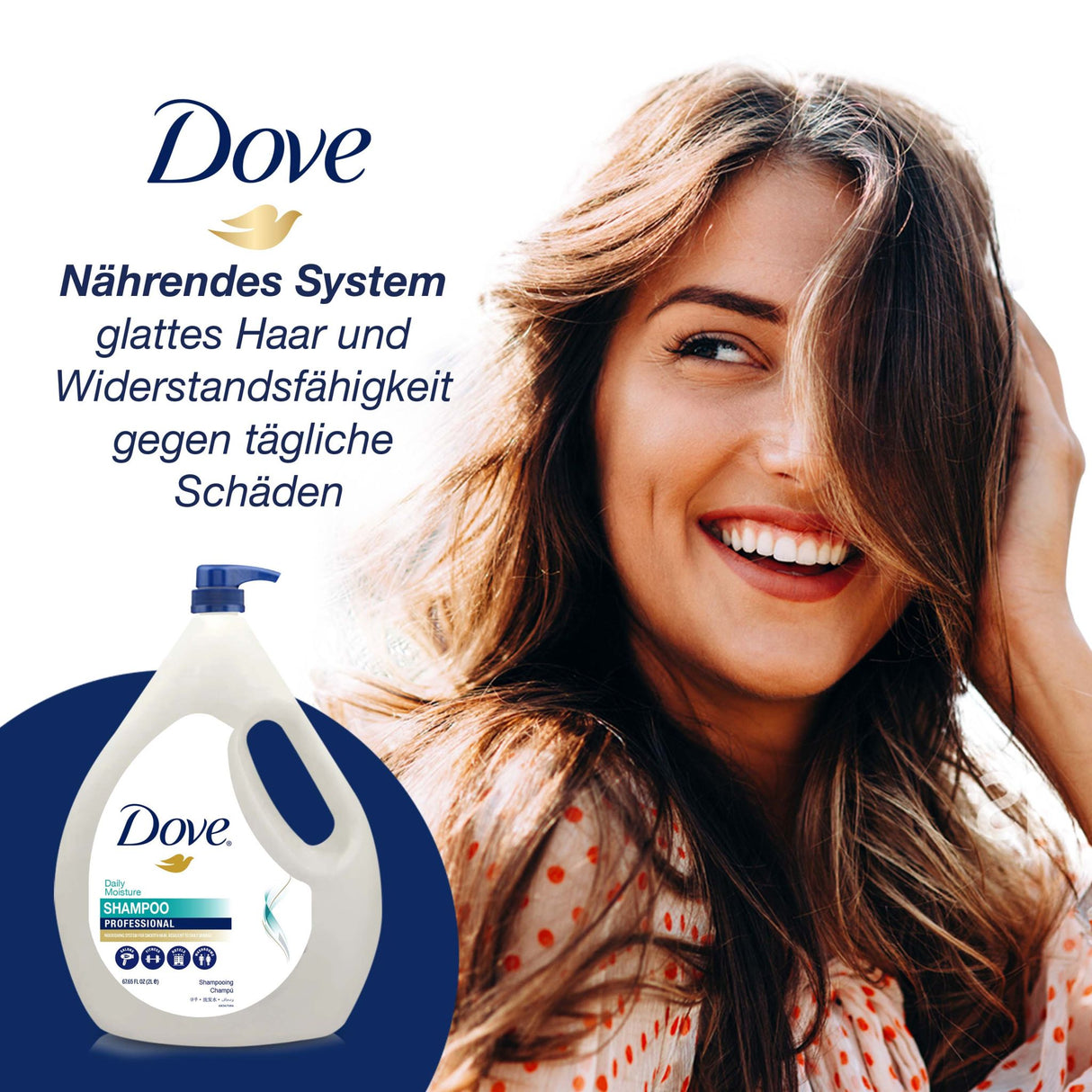 Dove Pro Shampoo | Pflegeshampoo | Spendet Feuchtigkeit und verhilft zu weichem und glattem Haar | Nachfüllpack