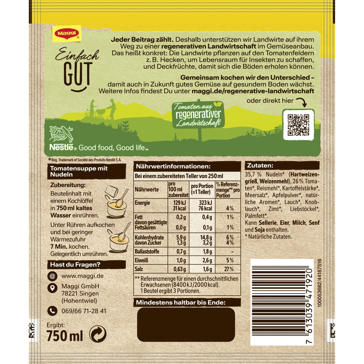 MAGGI Guten Appetit! Buchstaben Tomatensuppe