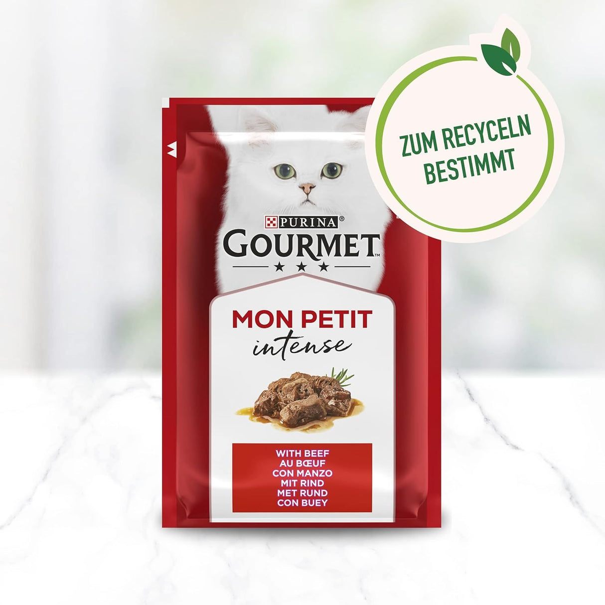 GOURMET Mon Petit Katzenfutter nass, Fleisch Sorten-Mix 6er Pack à 50g Dose