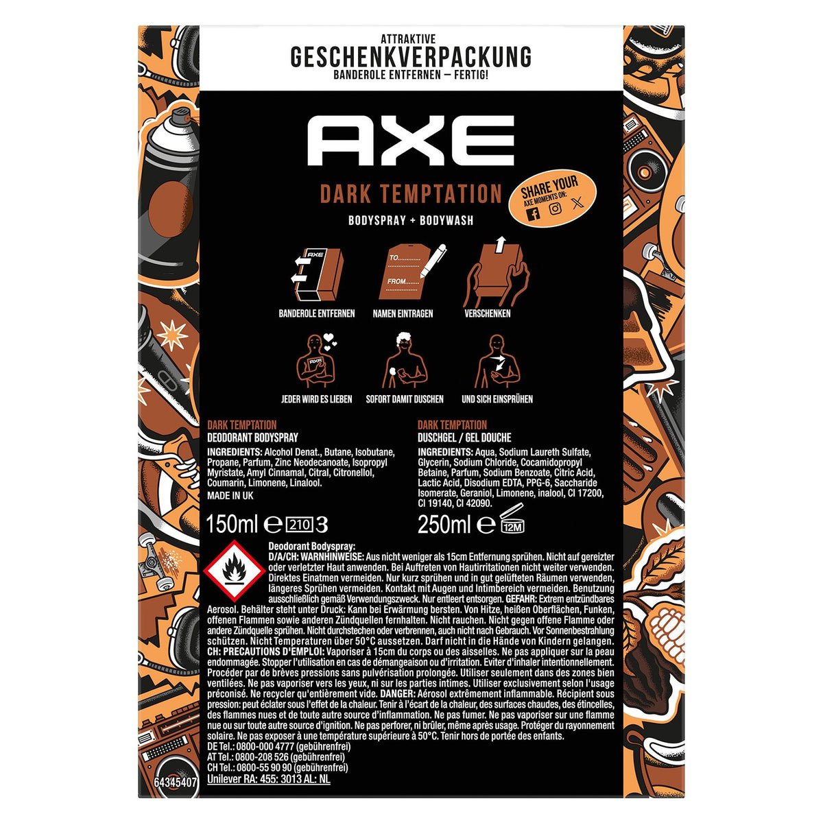 AXE Pflegeset Dark Temptation
