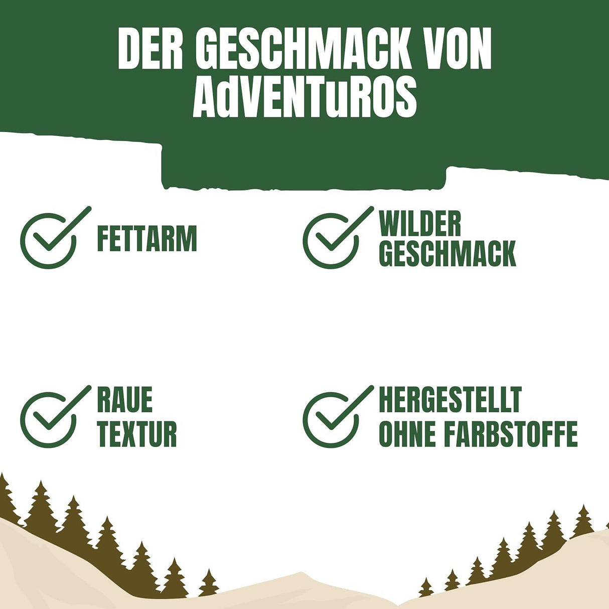 AdVENTuROS Strips Hundeleckerli fettarm, mit Hirschgeschmack 90g Beutel