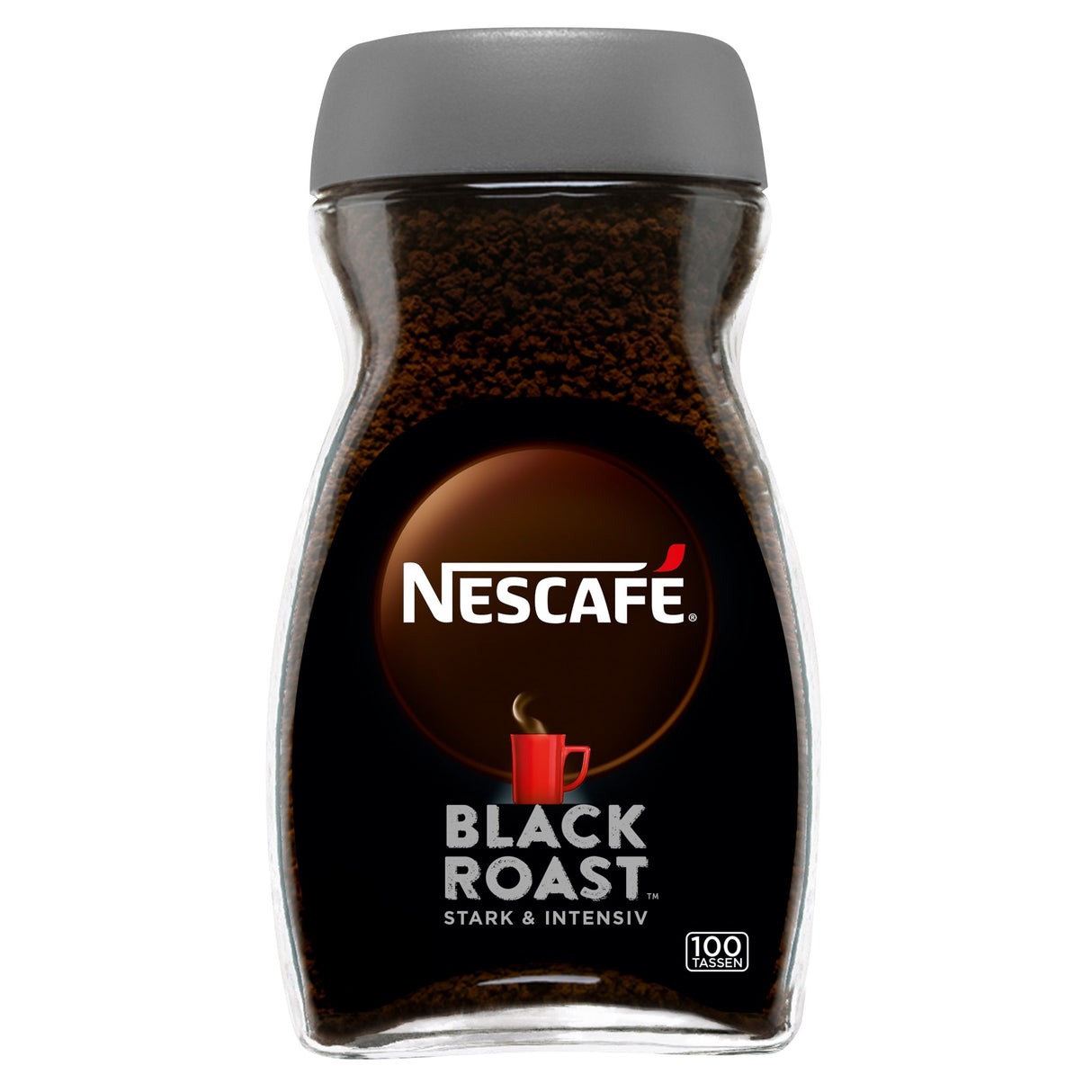 Nescafé Classic Black Roast, café soluble en grains de café torréfié foncé