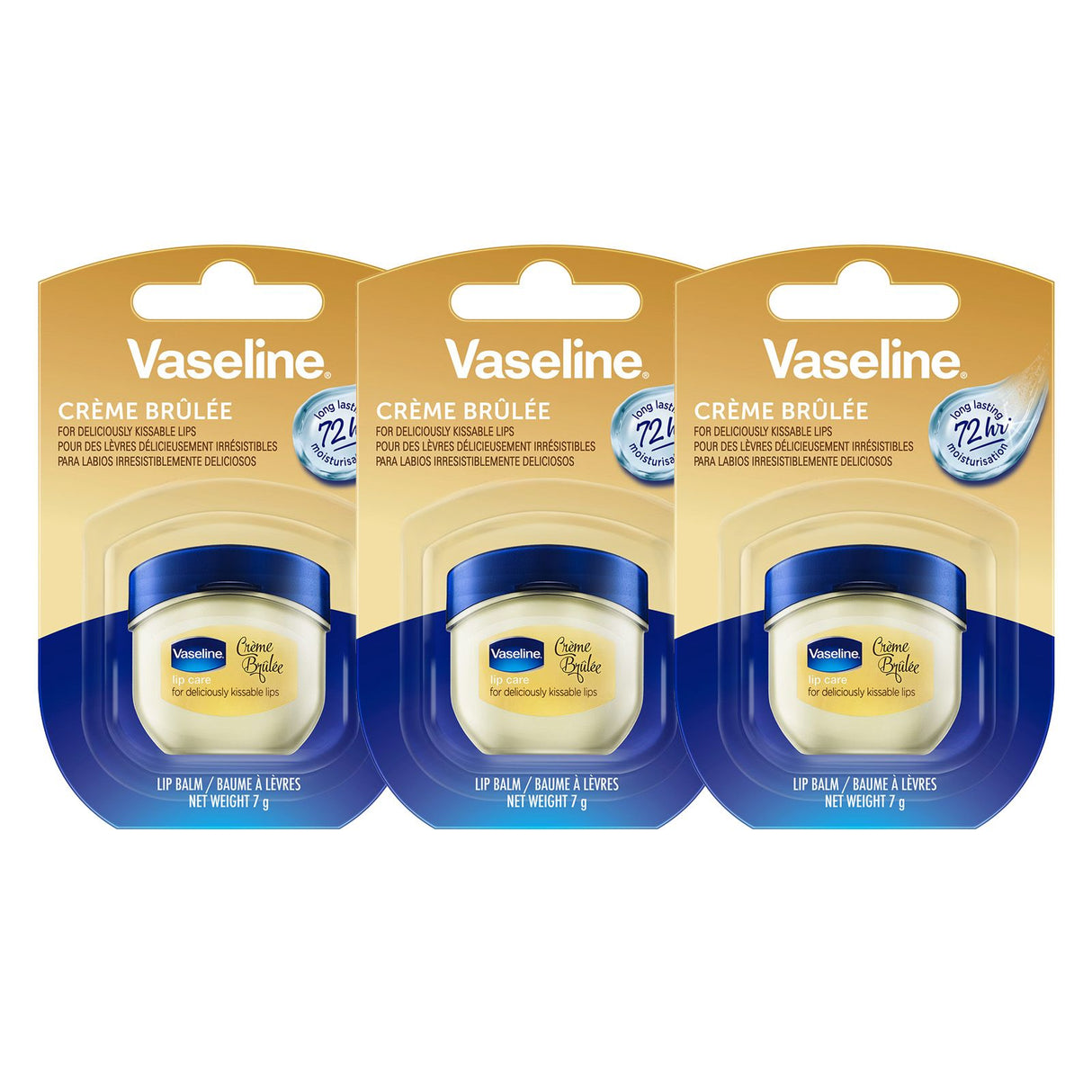 Vaseline Lip Therapy 7G Crème Brûlée | Pflegender Lippenbalsam für optimale Feuchtigkeit |