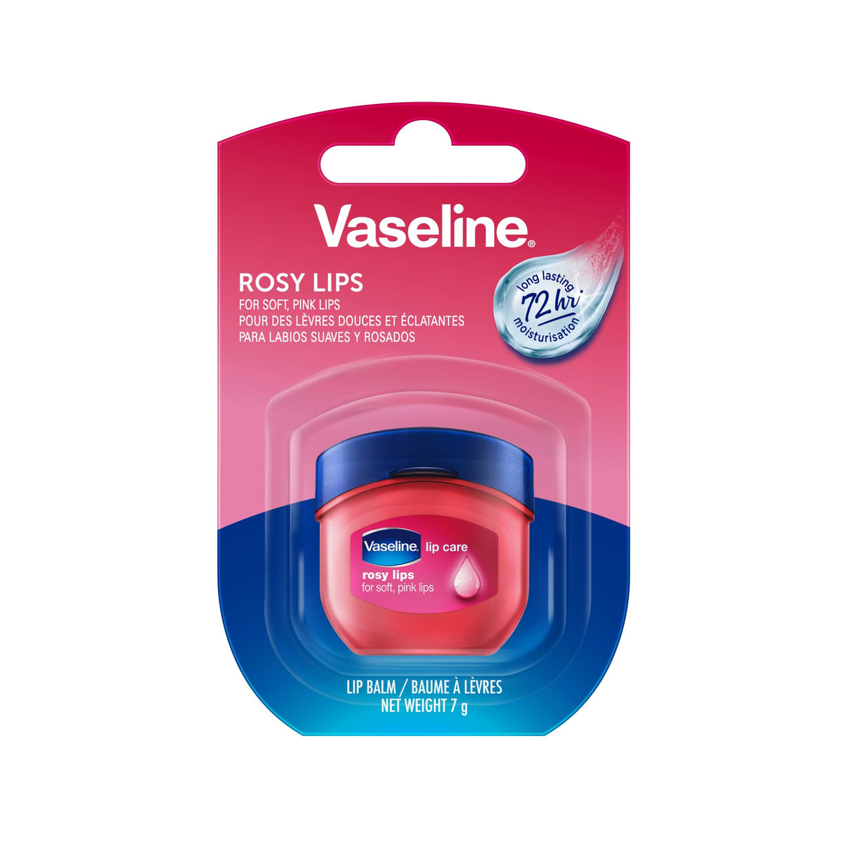 Vaseline Lip Therapy 7G Rosy | Pflegender Lippenbalsam für optimale Feuchtigkeit | Doppelpack