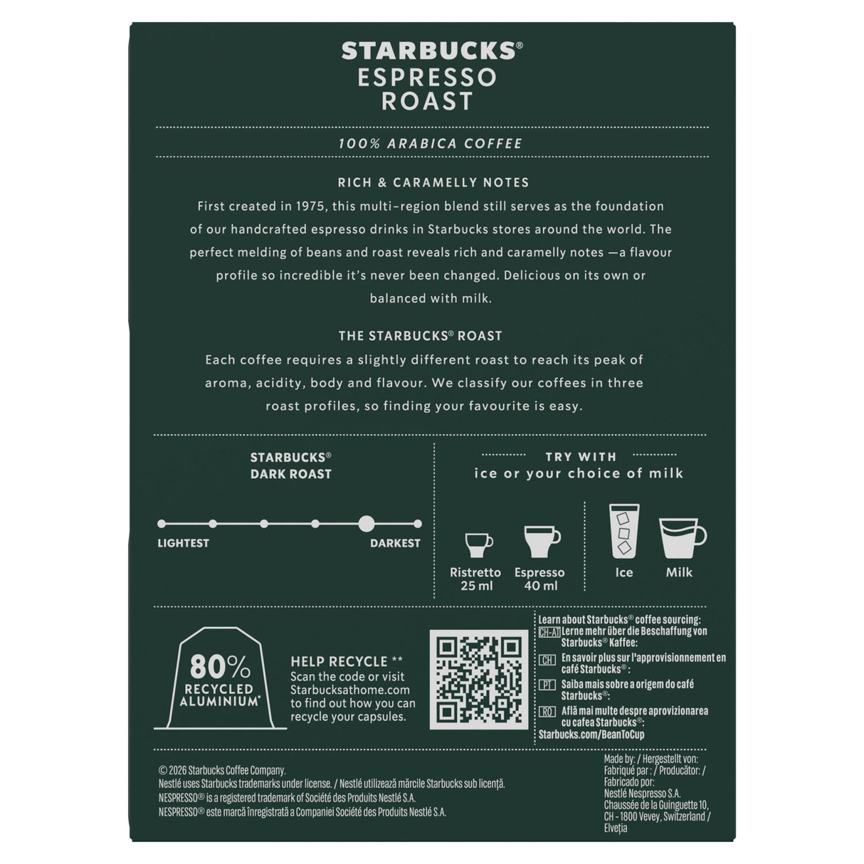 Starbucks by Nespresso Espresso Roast Big Pack
