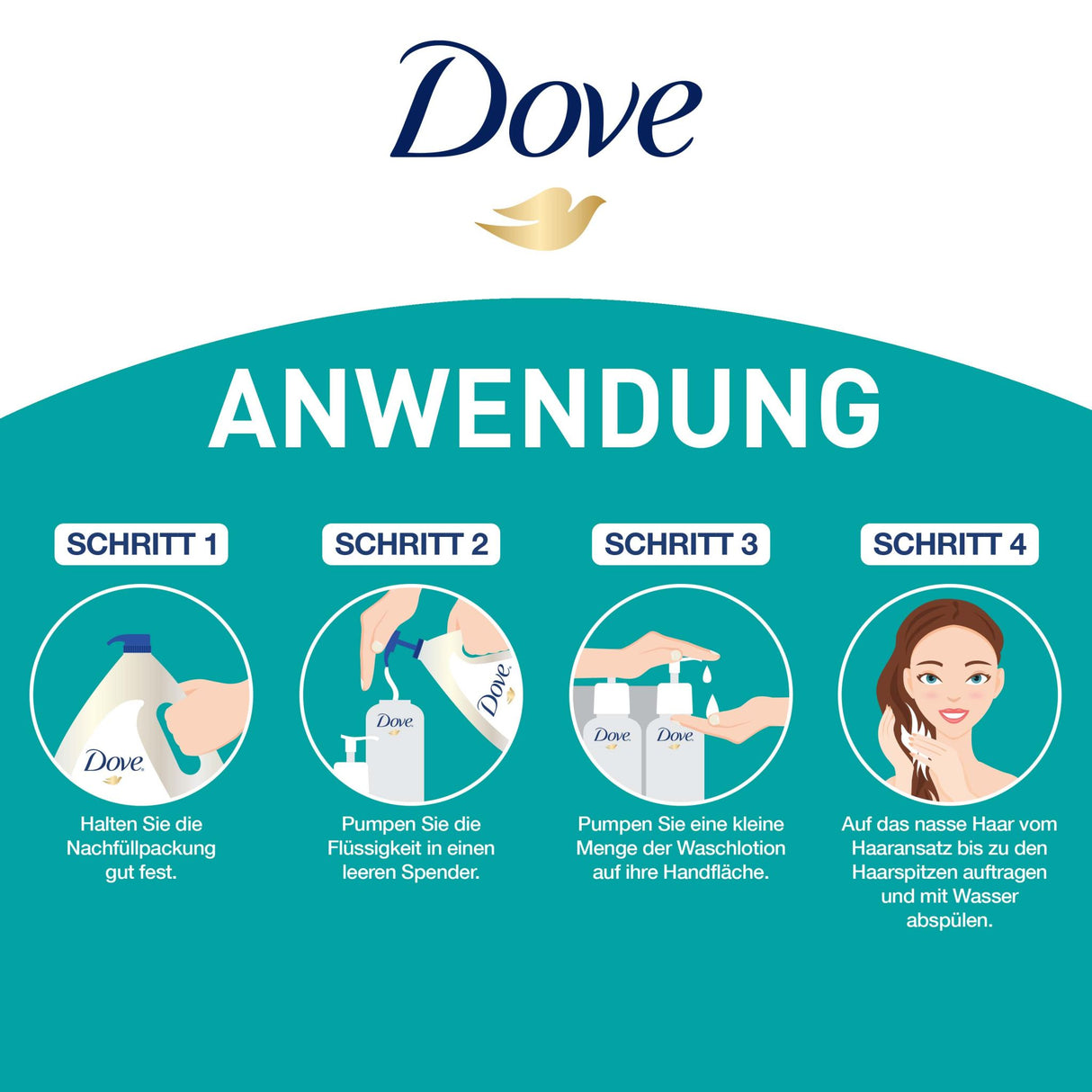 Dove Pro Conditioner | Pflegespülung | Intensive Haarpflege für den täglichen Gebrauch | Nachfüllpack