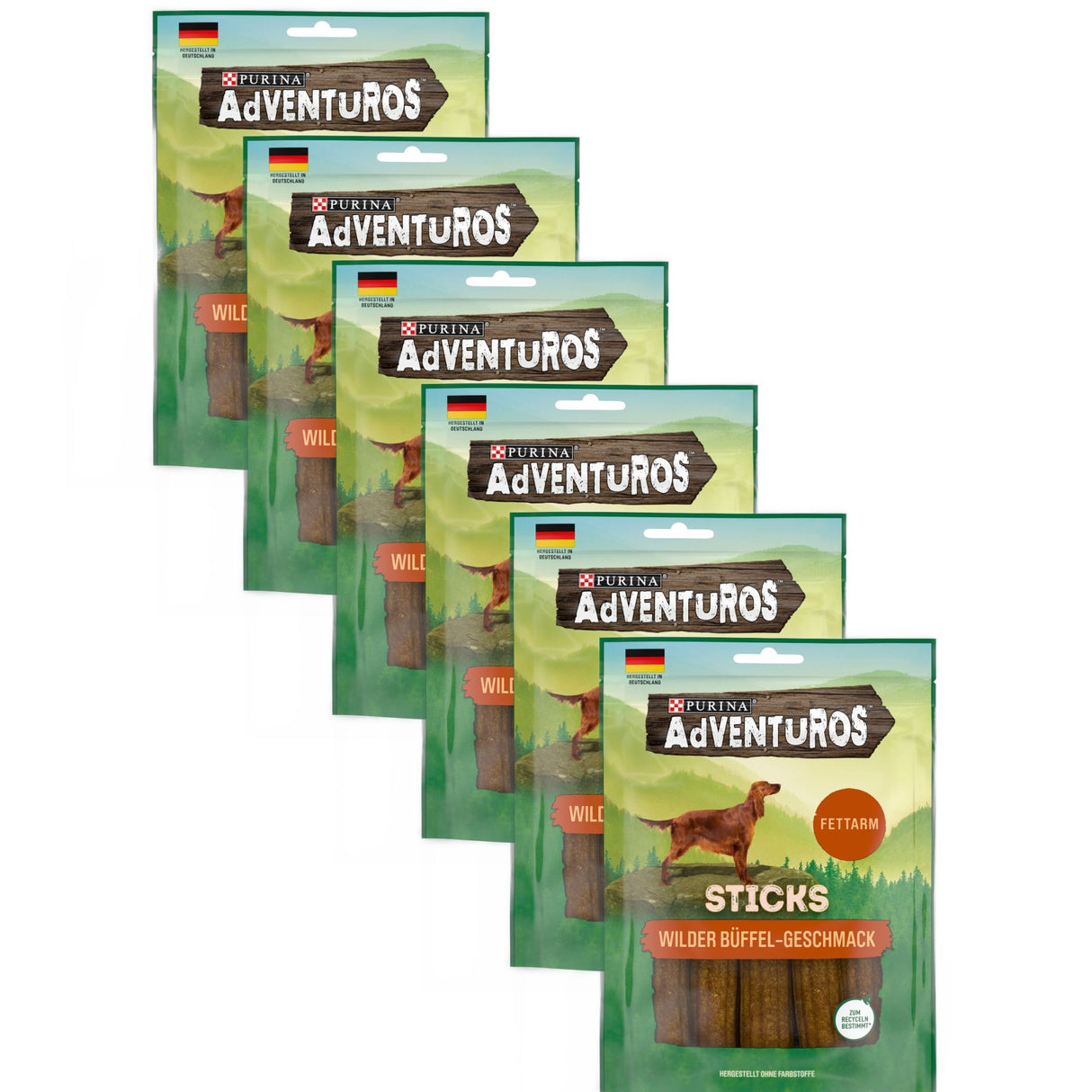 AdVENTuROS Sticks Hundeleckerli fettarm, mit Büffelgeschmack 120g Beutel