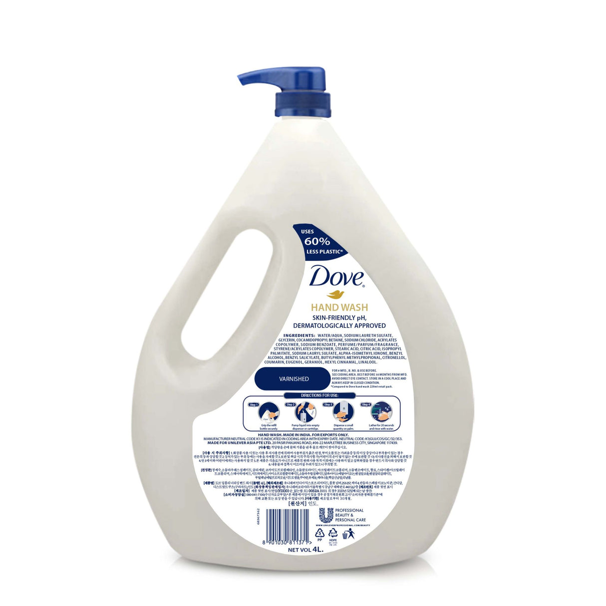 Dove Pro Handwash | Savon liquide mains nourrissant | Lotion de lavage pour usage quotidien | Pack de recharge