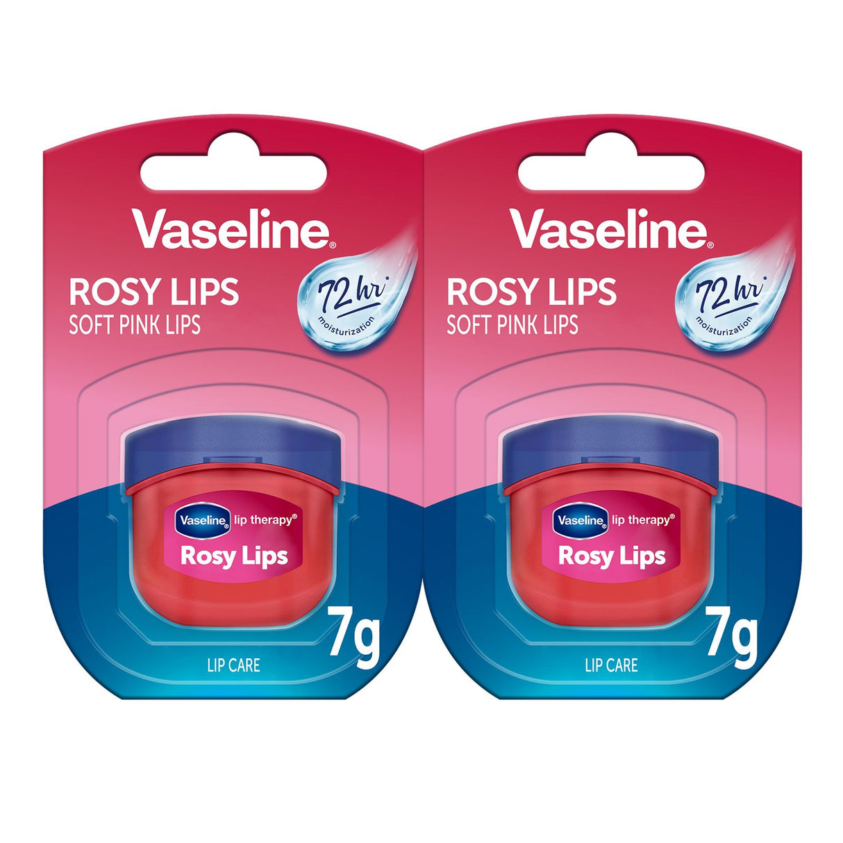 Vaseline Lip Therapy 7G Rosy | Pflegender Lippenbalsam für optimale Feuchtigkeit | Doppelpack