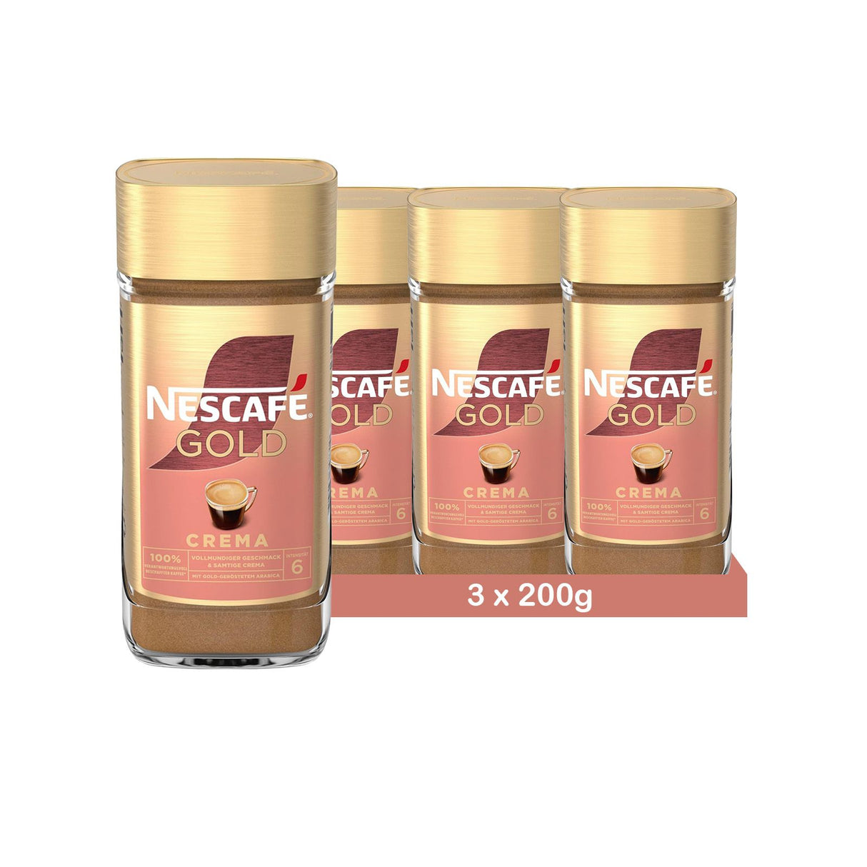 NESCAFÉ Gold Crema löslicher Bohnenkaffee, mit samtiger Crema