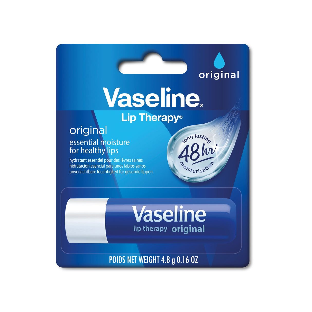 Vaseline Lip Therapy das Original, Pflegender Lippenbalsam, Lippenstift mit Vitamin E und Vaselinegel