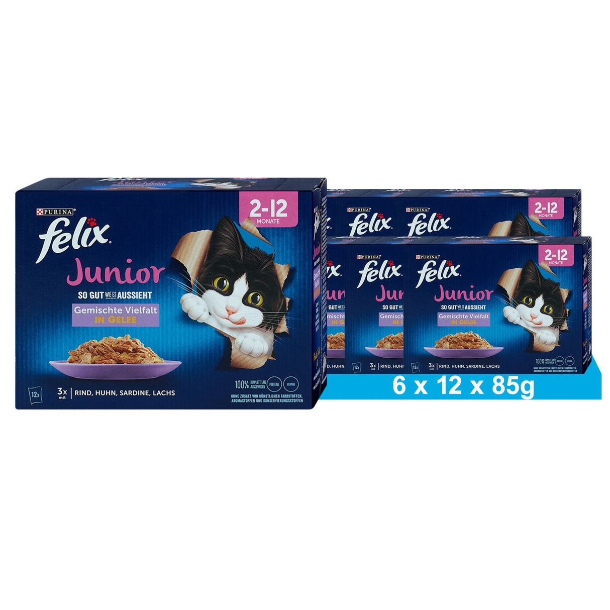 FELIX Aussi bon qu'il y paraît Junior nourriture humide pour chats