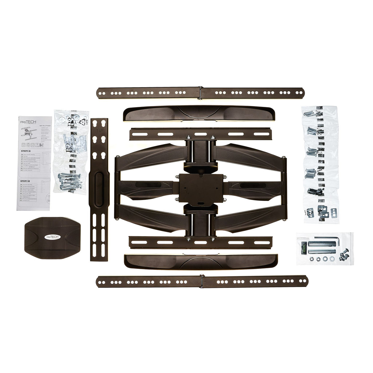 prsTECH® flatMOUNT FM351 Support TV mural plat ou incurvé LED/LCD 32"-65